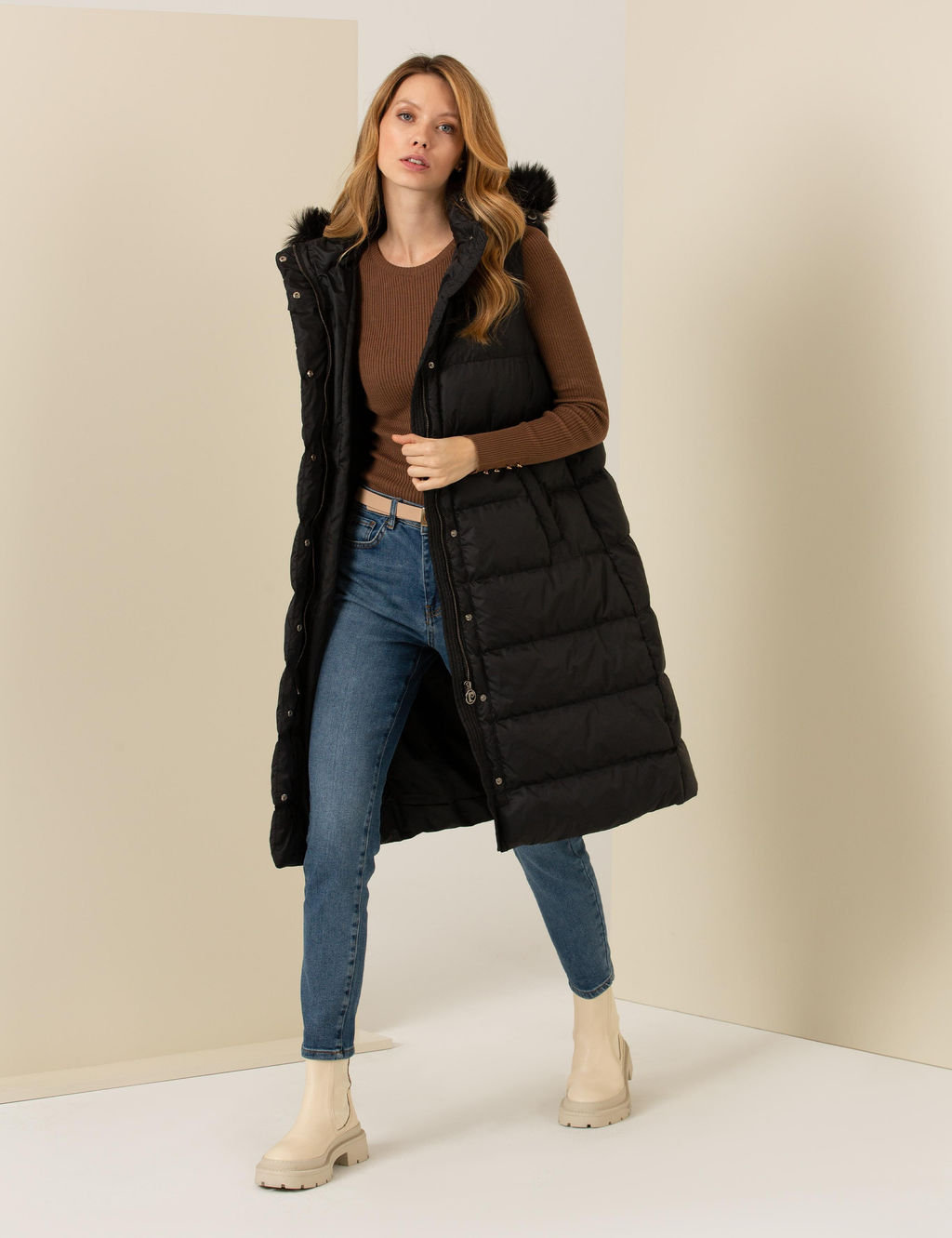 Siyah Oversize Yelek