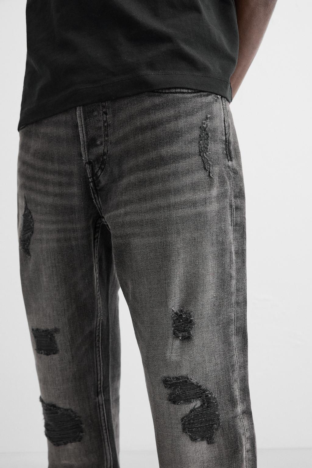RIPPED SKINNY FIT JEANS - Zara фото 14