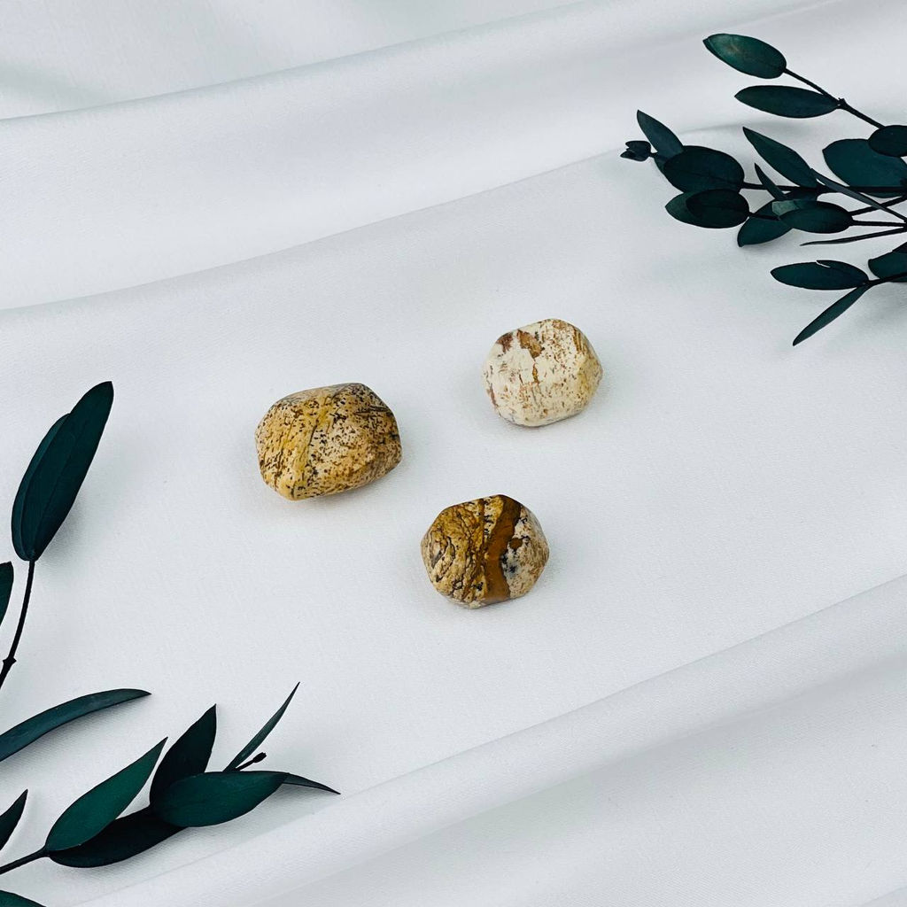 Бусины для украшений из песочной Яшмы (3 шт)