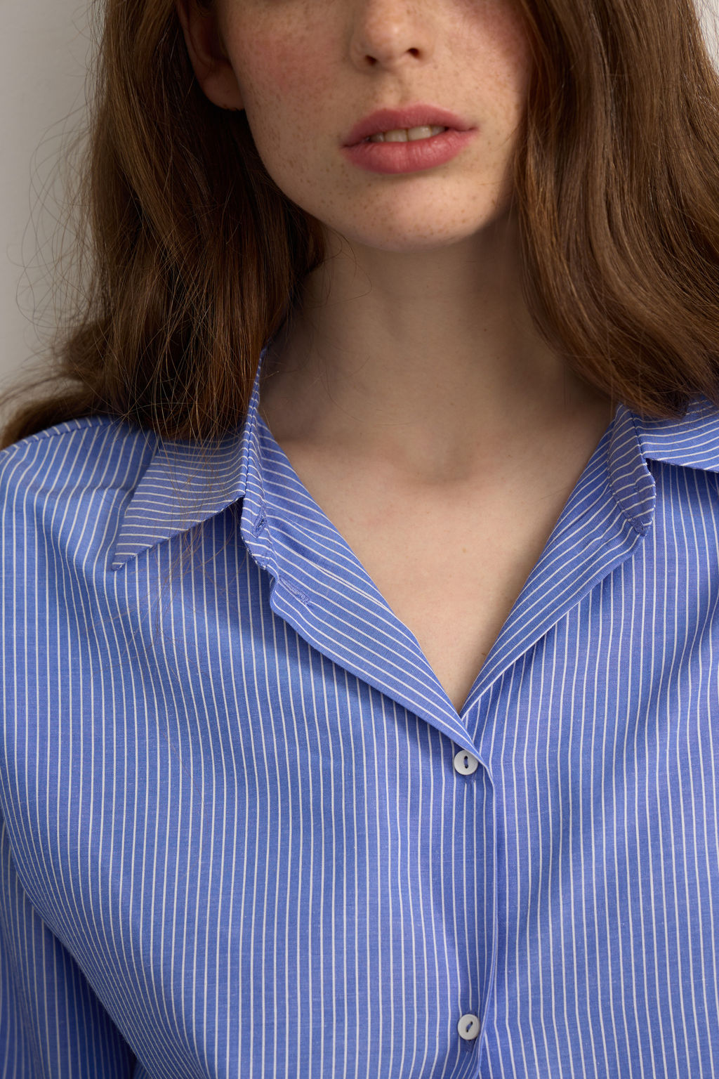 Рубашка укороченная в полоску - Mollis фото 4