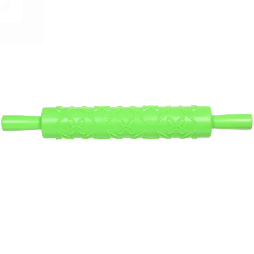 Цена за 2 шт. Скалка пластмассовая фигурная "Цветочки" 37*5см