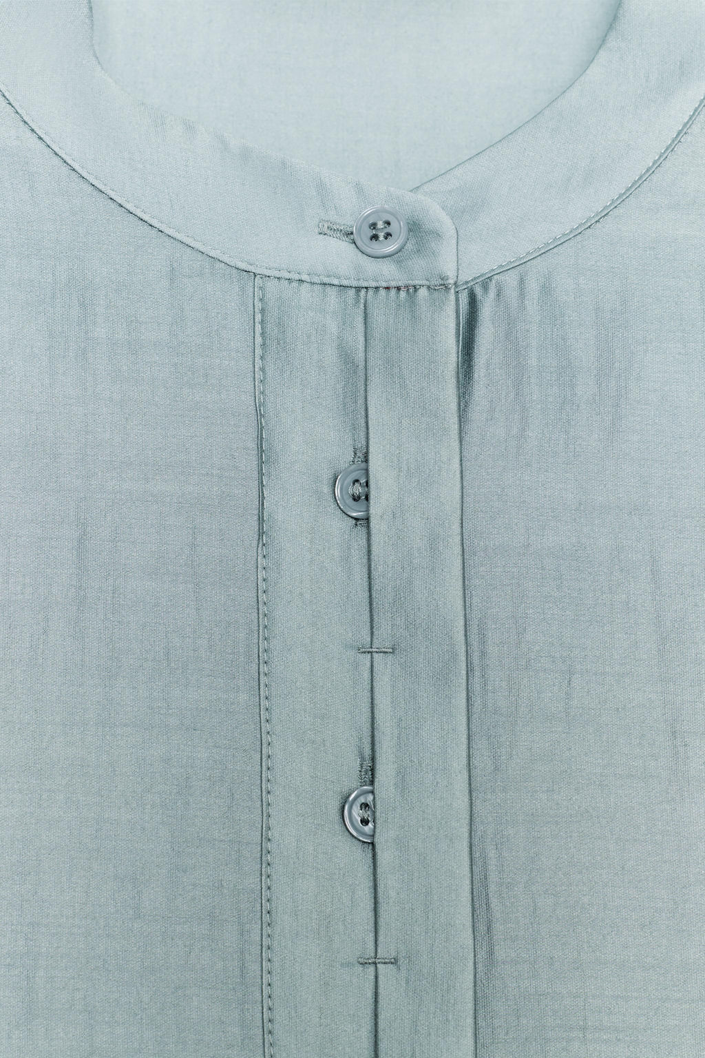 BLUSA FLUIDA MANGA CORTA ZW COLLECTION / Gris azul - Zara фото 9