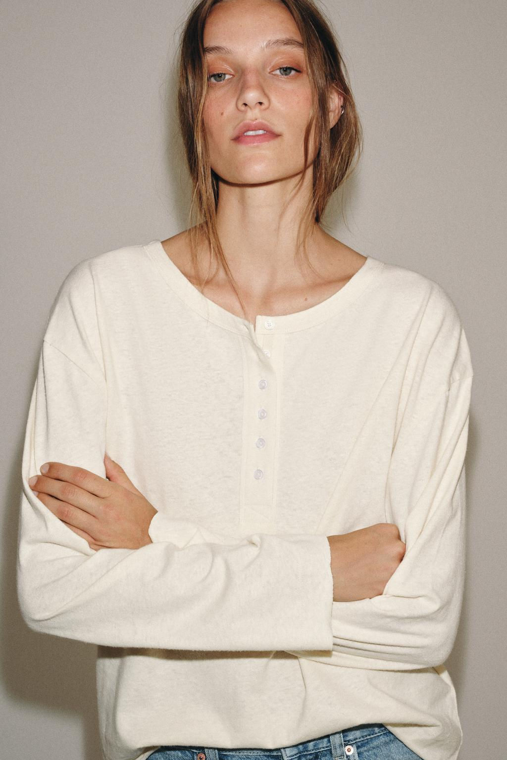 RUSTIC HENLEY T-SHIRT - Zara фото 2