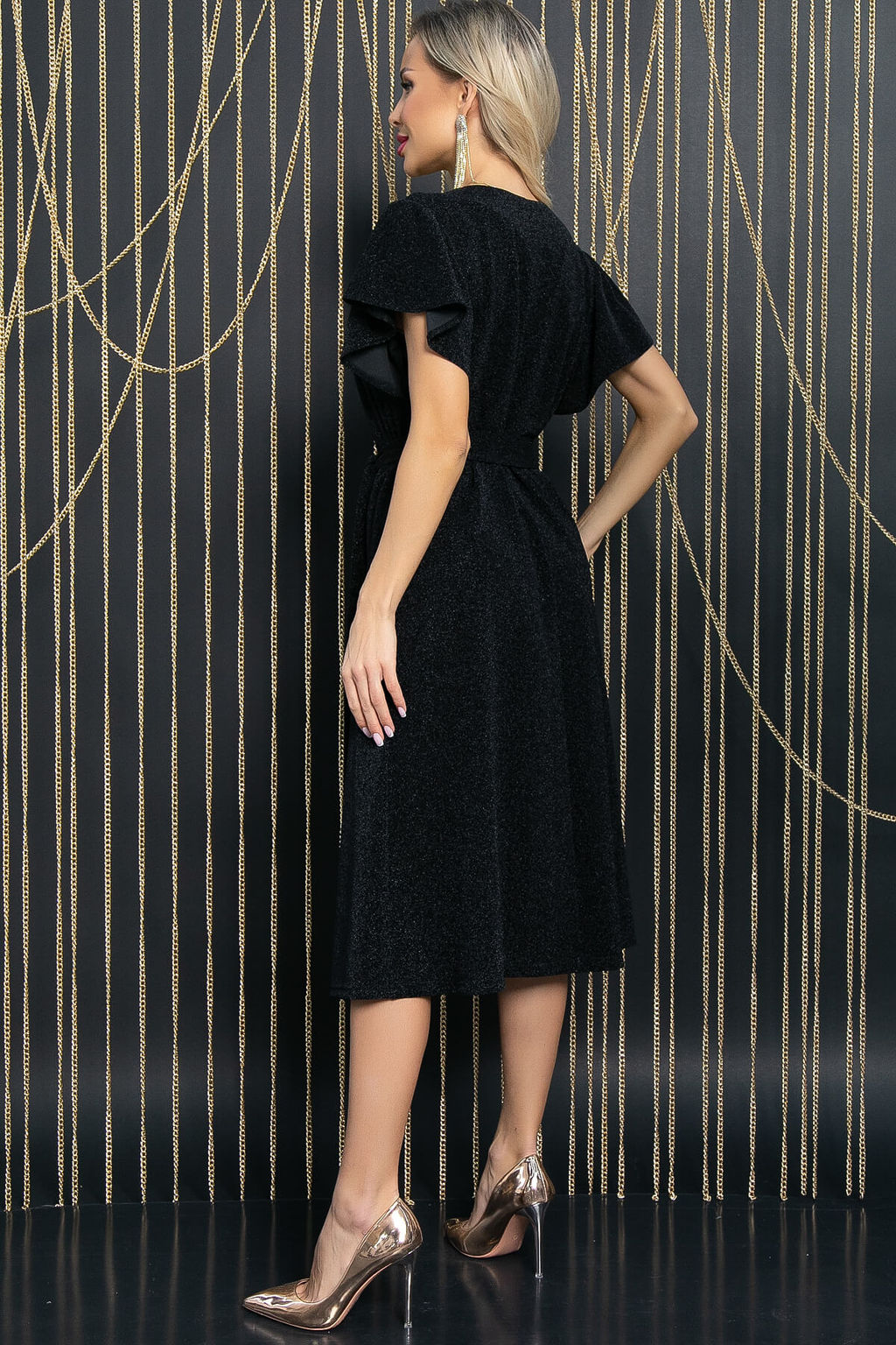 Платье Мелодия любви (мерцающий черный) П11771 - Lt collection фото 2