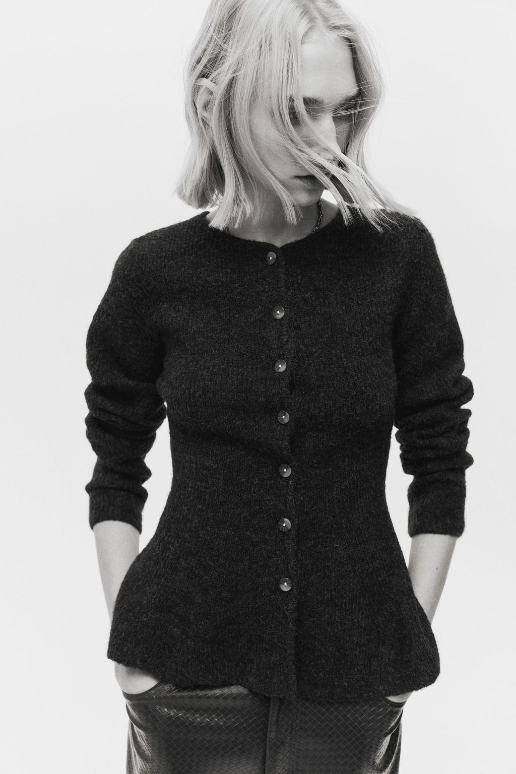 C?rdigan en punto de canal? con peplum - H&m фото 4