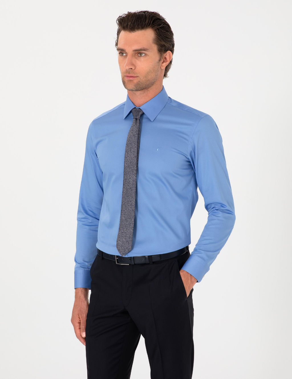 Mavi Slim Fit Pamuklu Klasik G_mlek