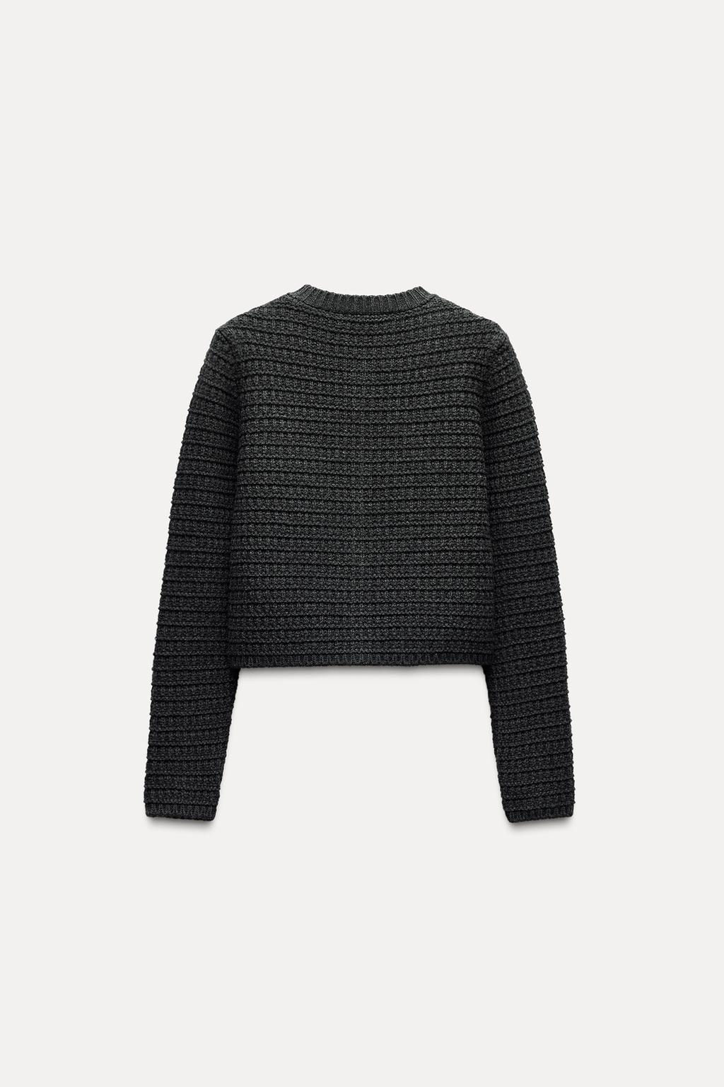 SINGLE-BUTTON KNIT CARDIGAN - Zara фото 4
