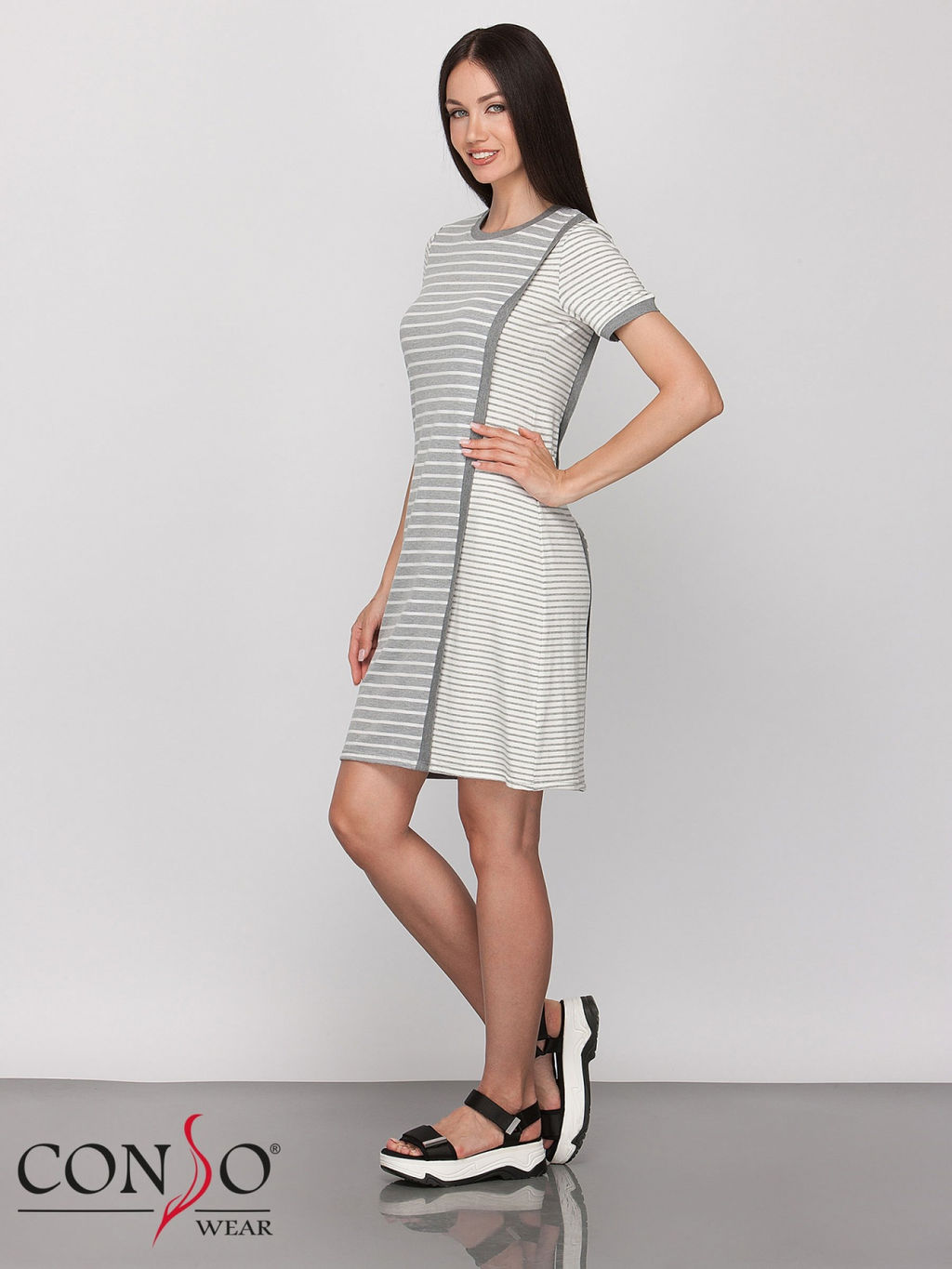 Conso/WDS190904 - grey Платье Женское  фото 2