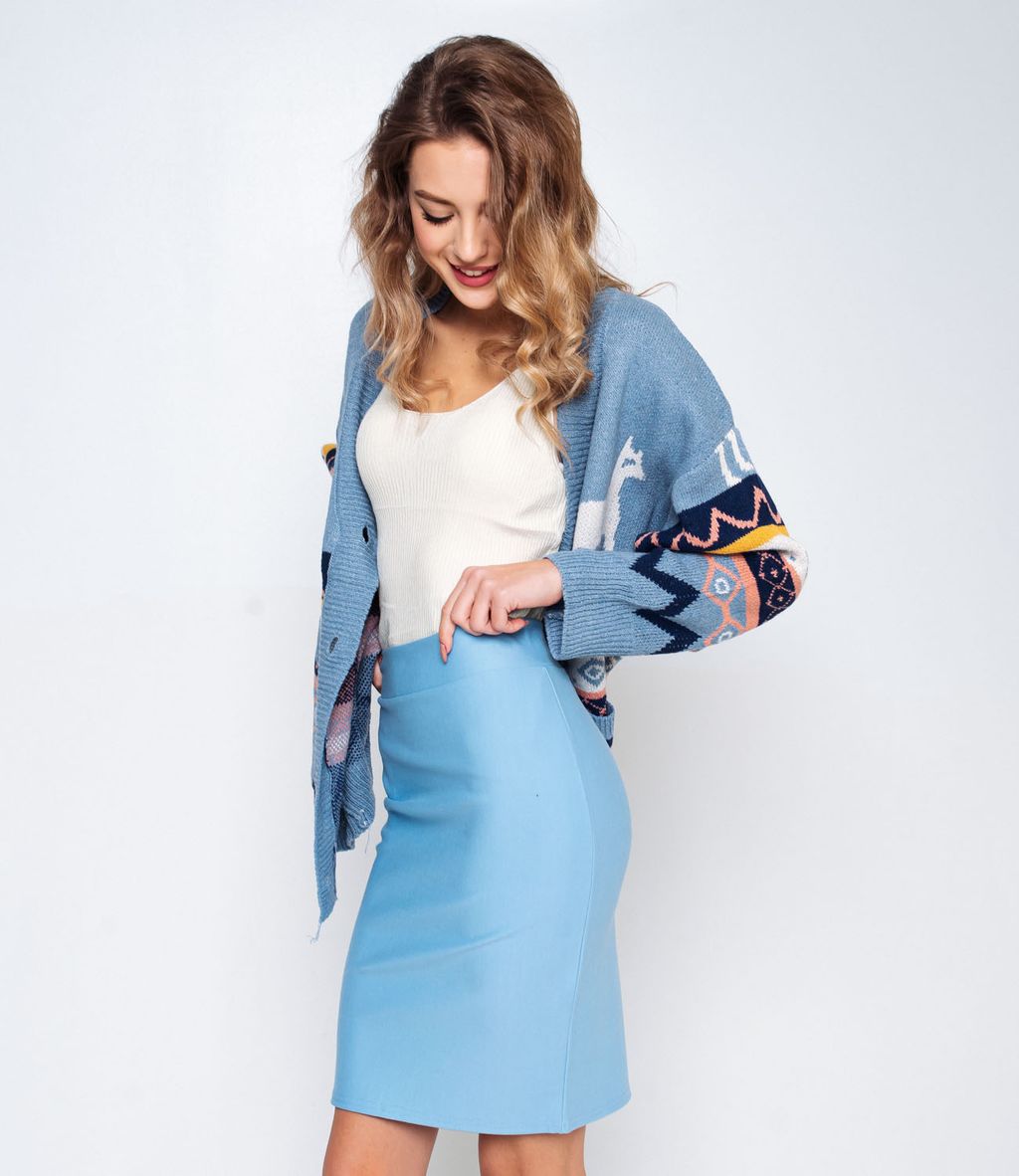 Юбка #302, голубой