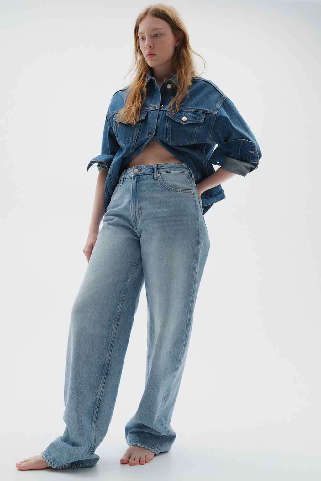 Curvy Fit Baggy High Jeans - H&m фото 3