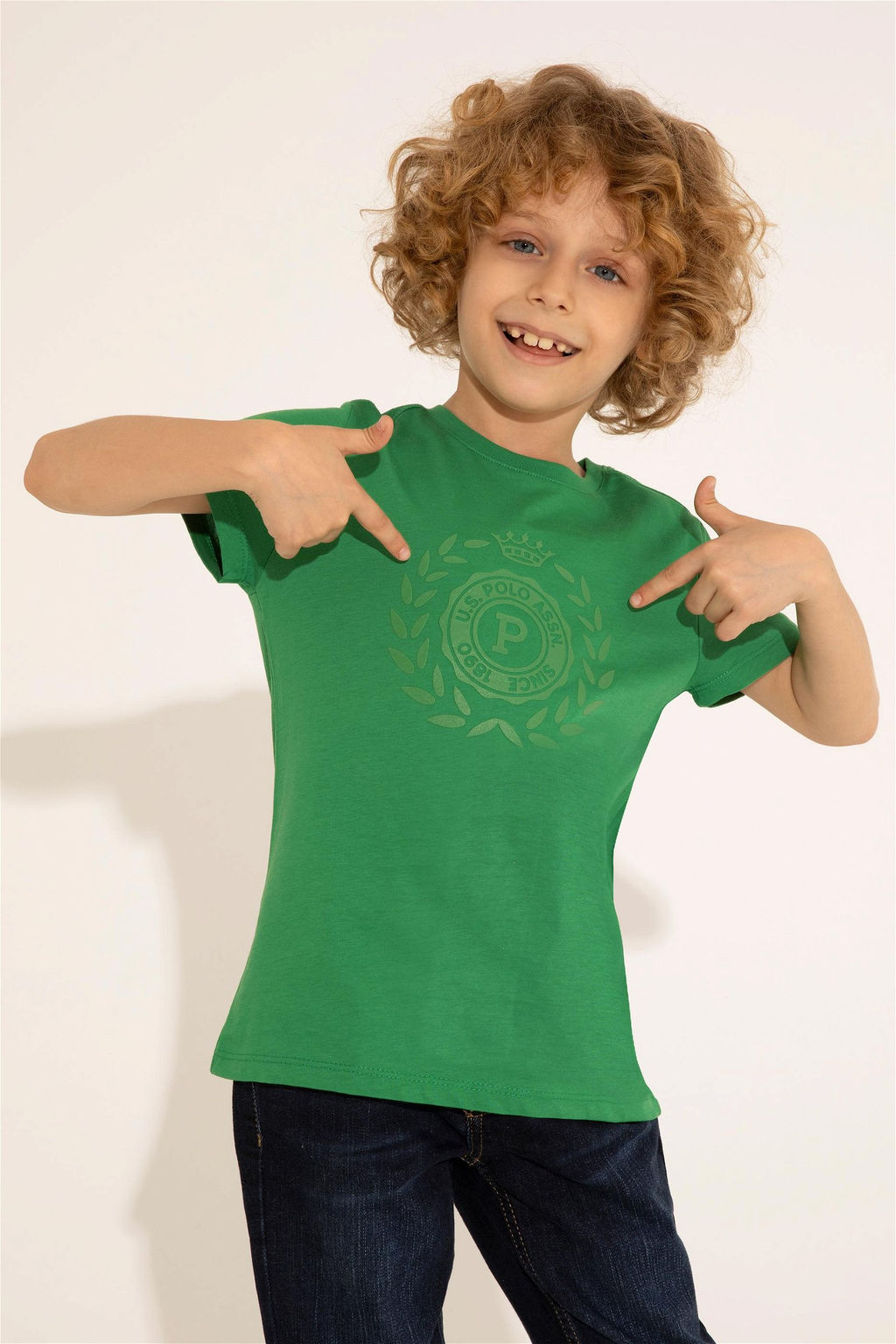 U. S. Polo Assn / Зеленая футболка с круглым вырезом для мальчиков - U.s. polo assn фото 2