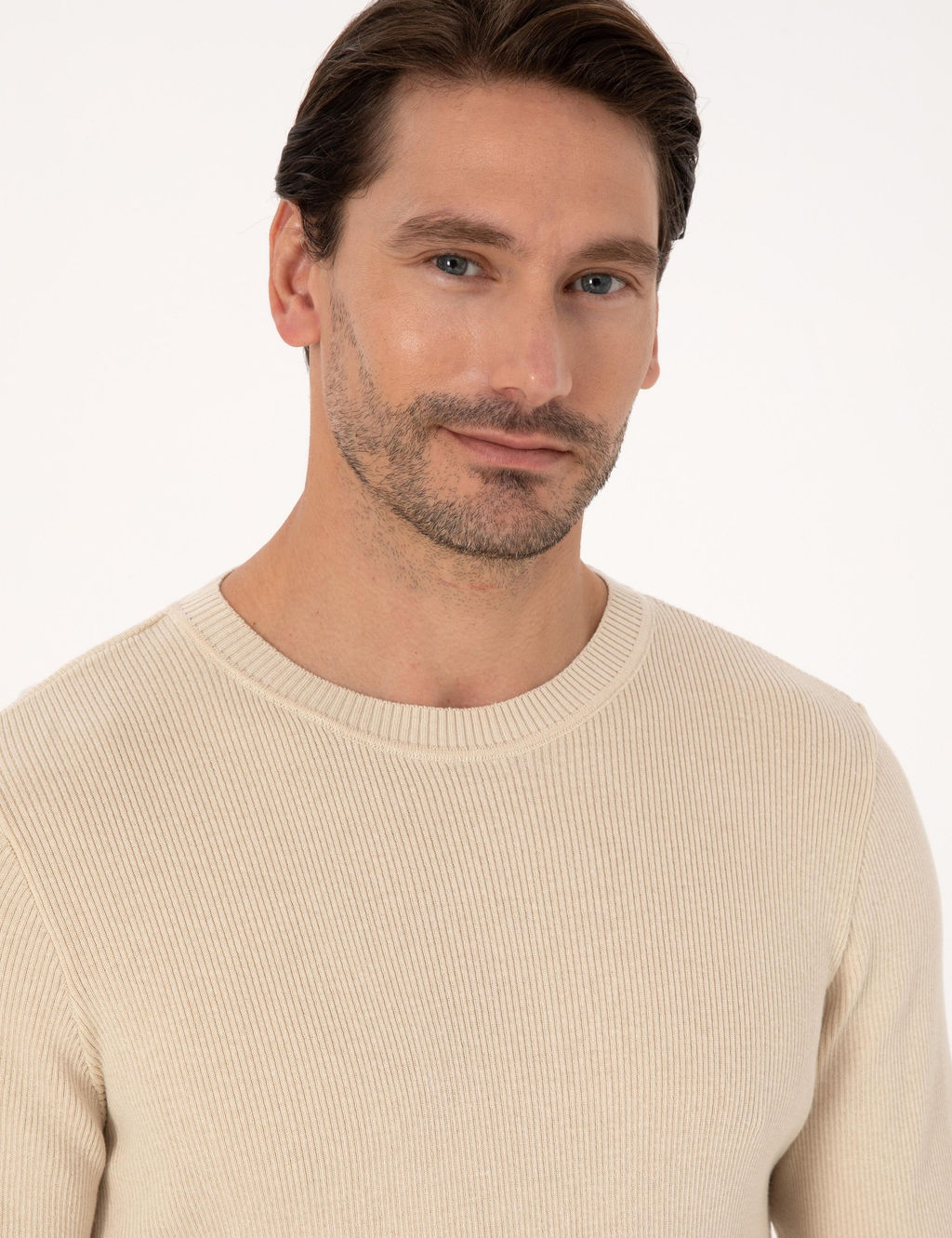 Bej Slim Fit Kazak - Cacharel фото 2