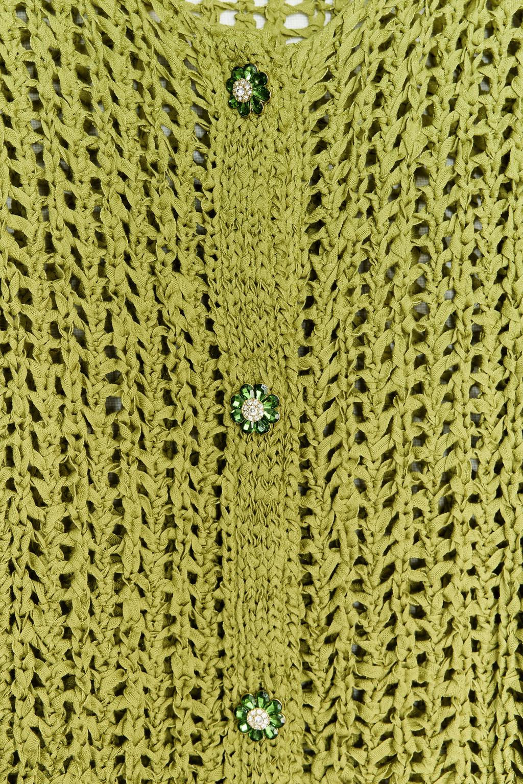 RIBBON KNIT CARDIGAN - Zara фото 7