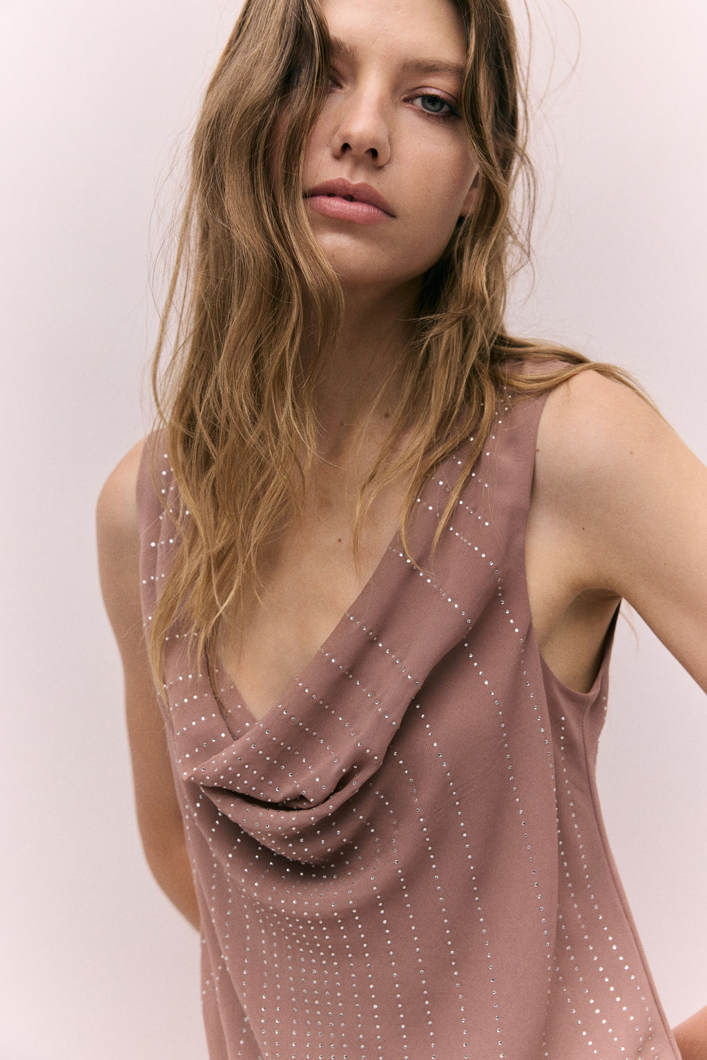Top de gasa con strass - H&m фото 2