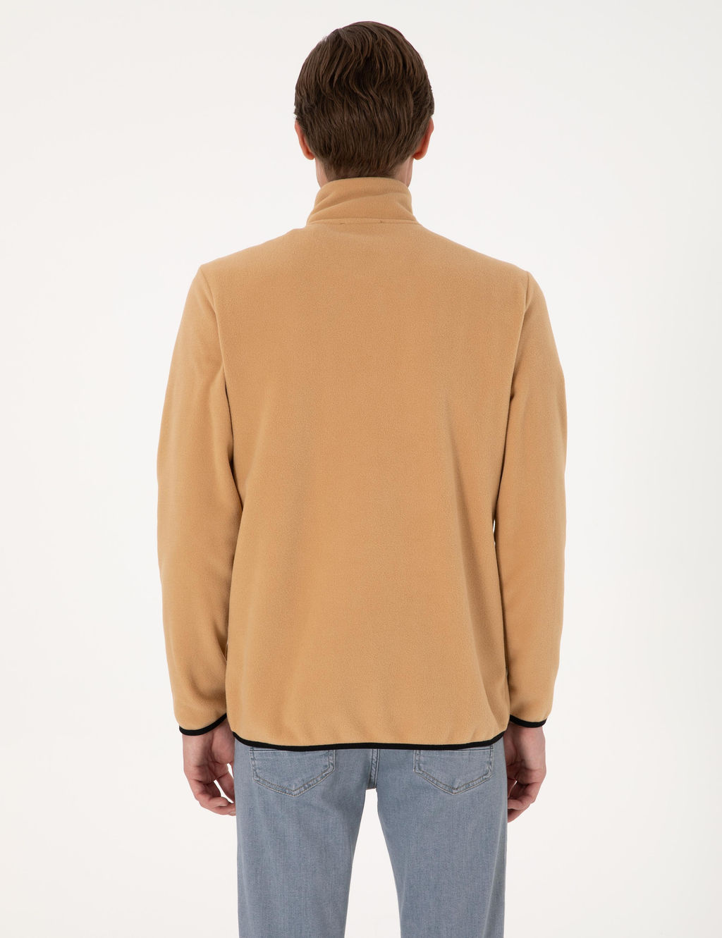 Bej Regular Fit Yar_m Fermuarl_ Polar Sweatshirt - Pierre cardin фото 5