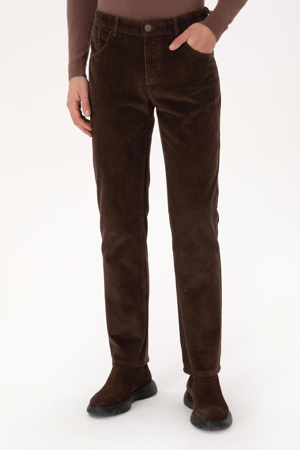 Erkek Koyu Kahverengi Kanvas Pantolon - U.s. polo assn фото 2