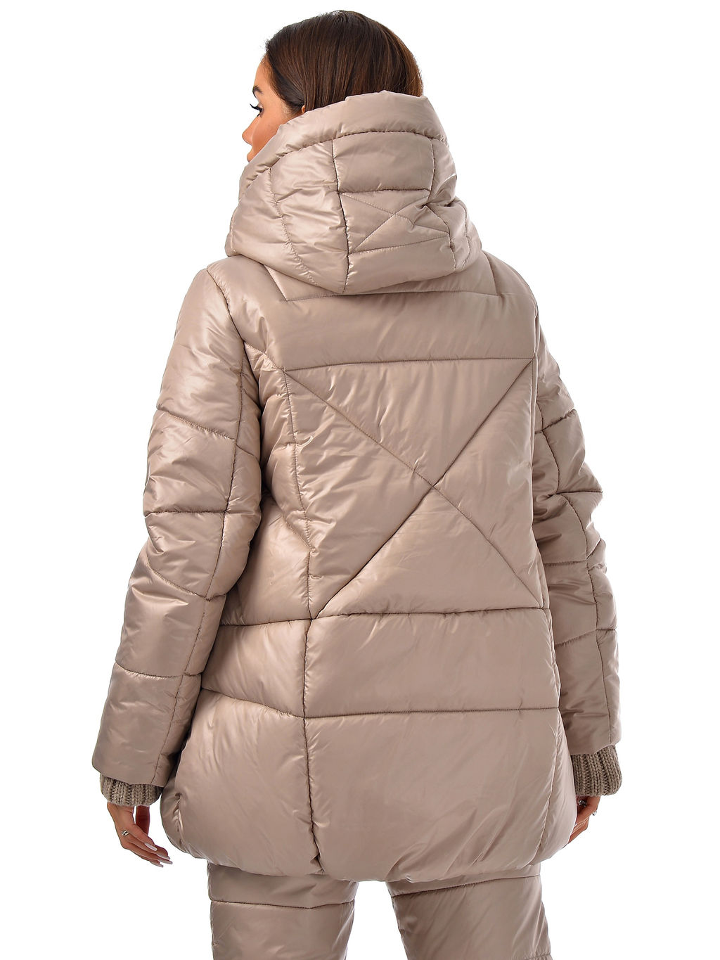 Зимняя куртка с вязанной отделкой - А+б коллекция фото 10