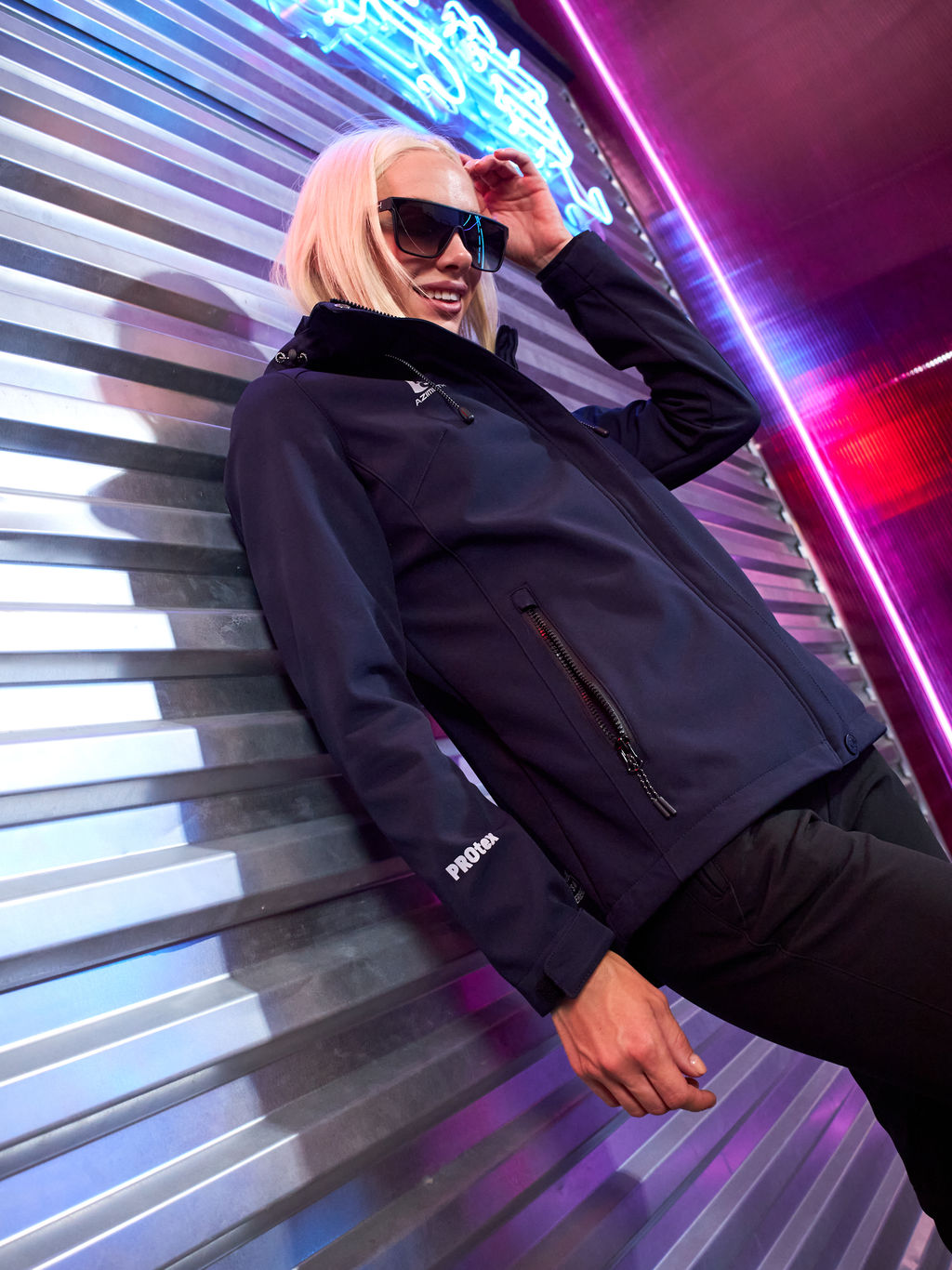 Женская мембранная куртка виндстоппер на флисе Azimuth Сияние 124/23983_709 Темно-Синий  фото 6