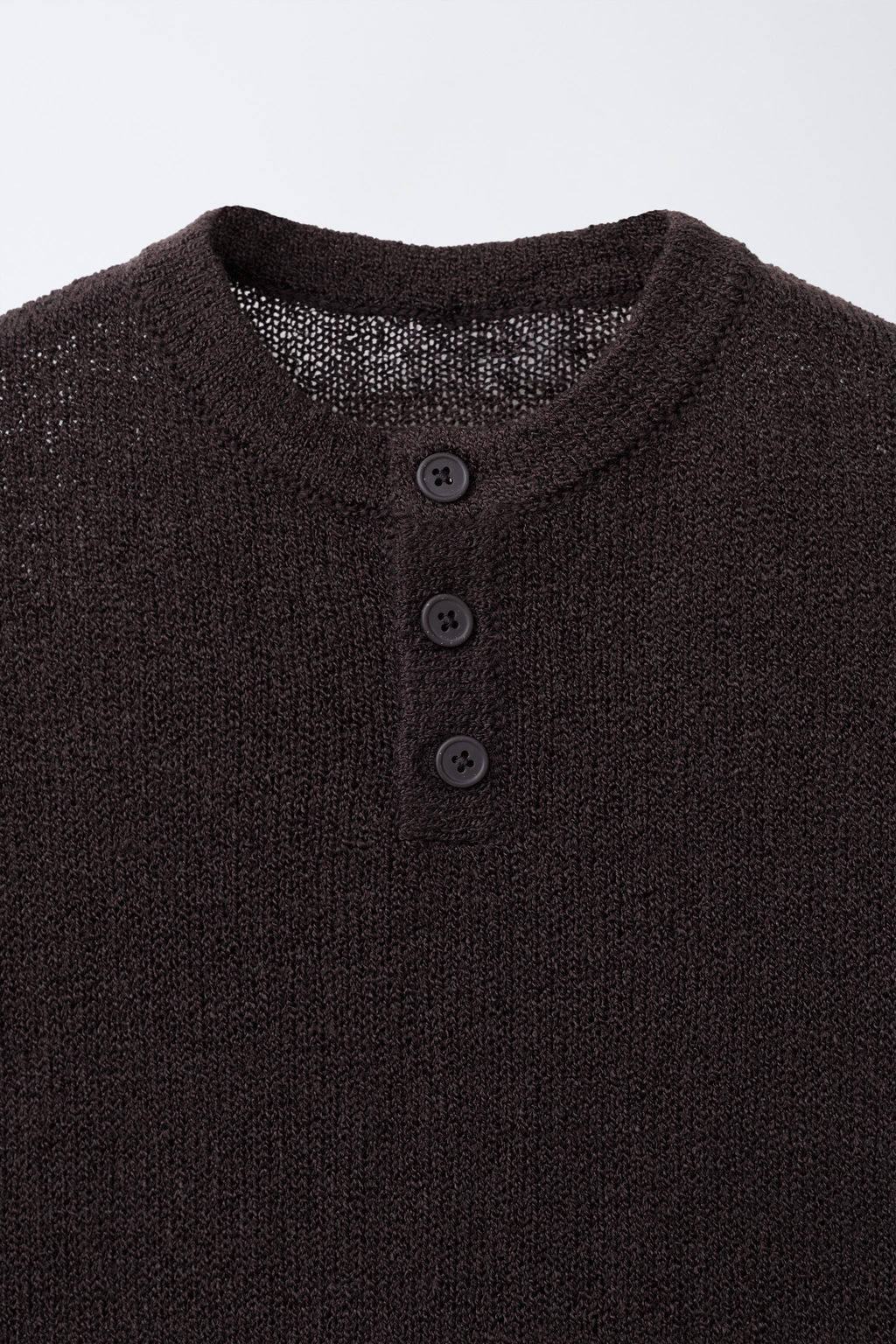 CAMISETA PUNTO R?STICA / chocolate - Zara фото 3