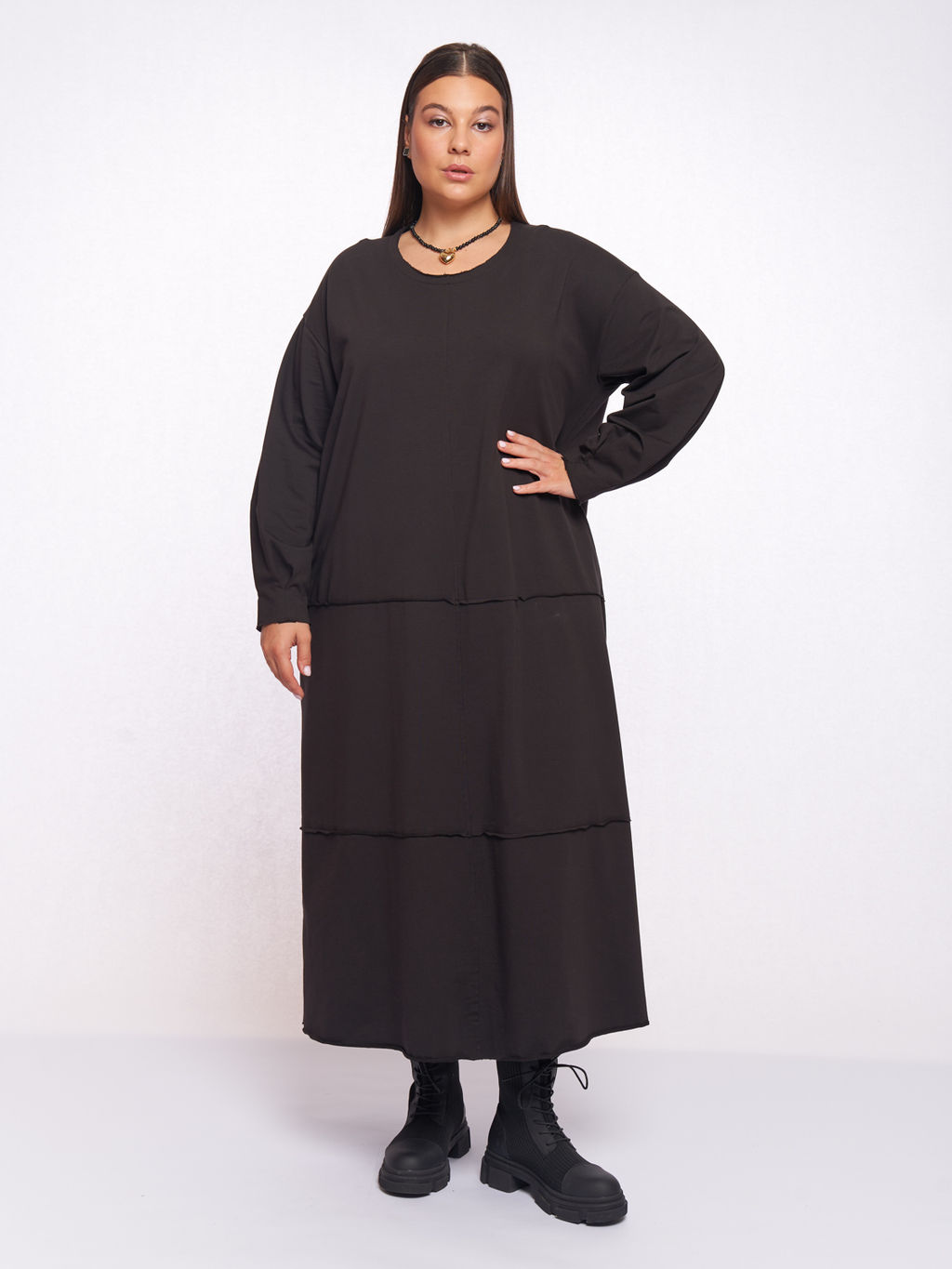 Платье со швами наружу PP56506BLK01 - Артесса фото 11