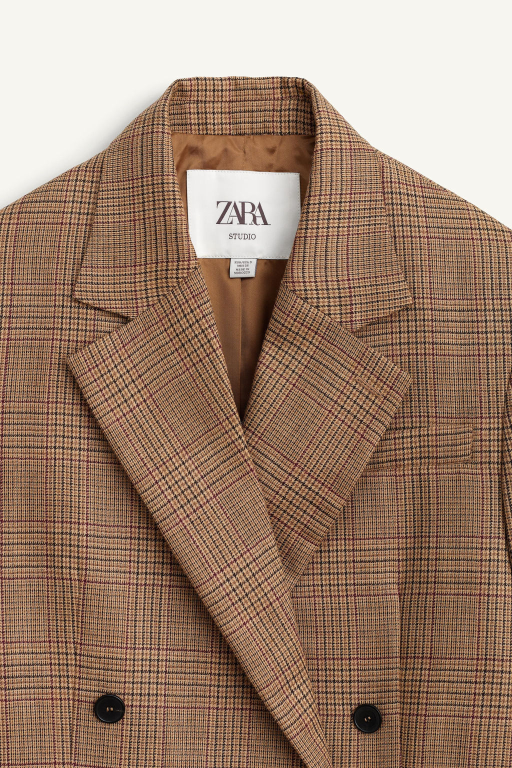 LIMITED EDITION 100% WOOL CHECK BLAZER - Zara фото 6