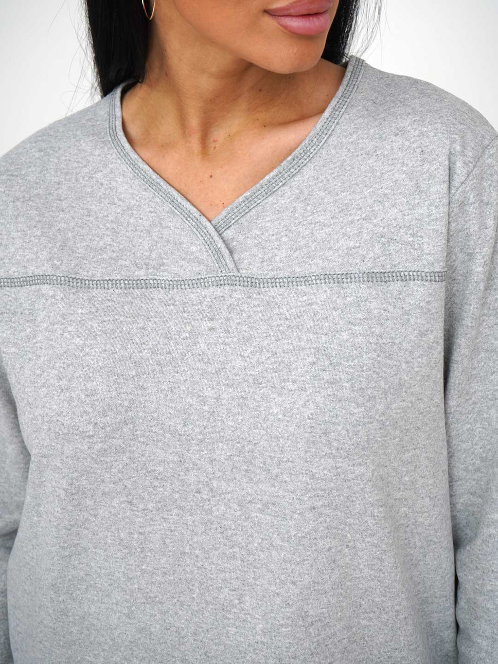 Пижама женская, цвет серый