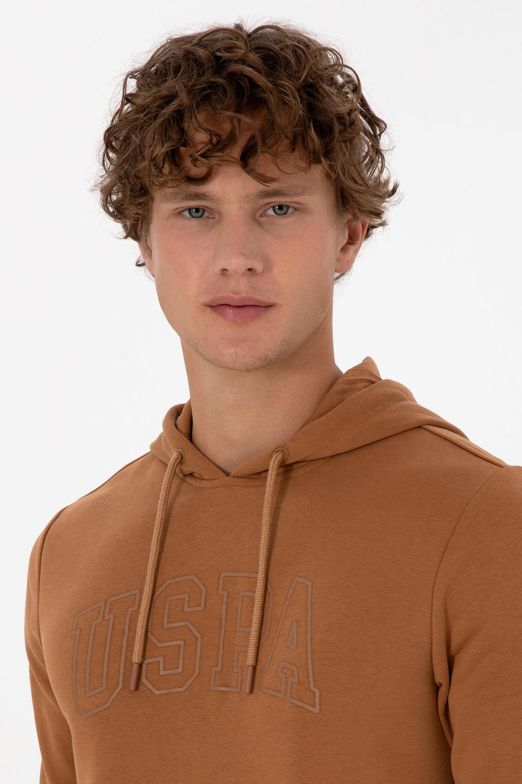 Erkek Regular Fit Kap__onlu Camel Basic Sweatshirt Sepette S_rpriz _ndirim