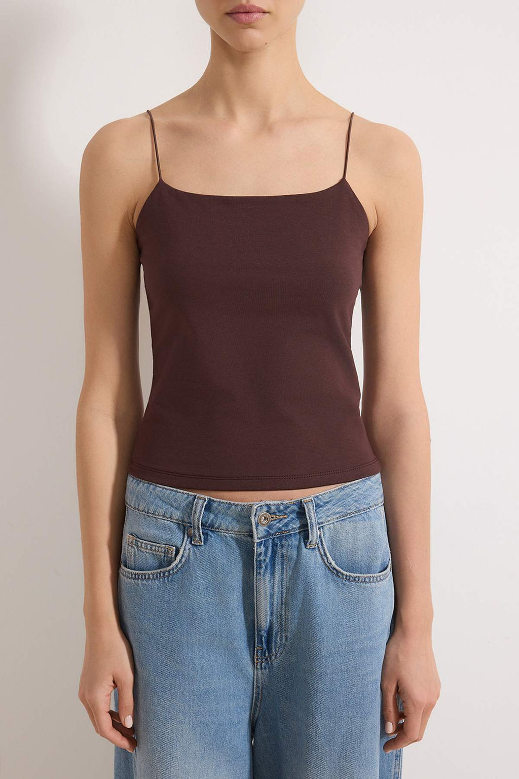 Kahverengi-Tas Ask?l? Regular Boy Vucuda Oturan Esnek 2li Paket Orme Atlet TWOSS24AL00048