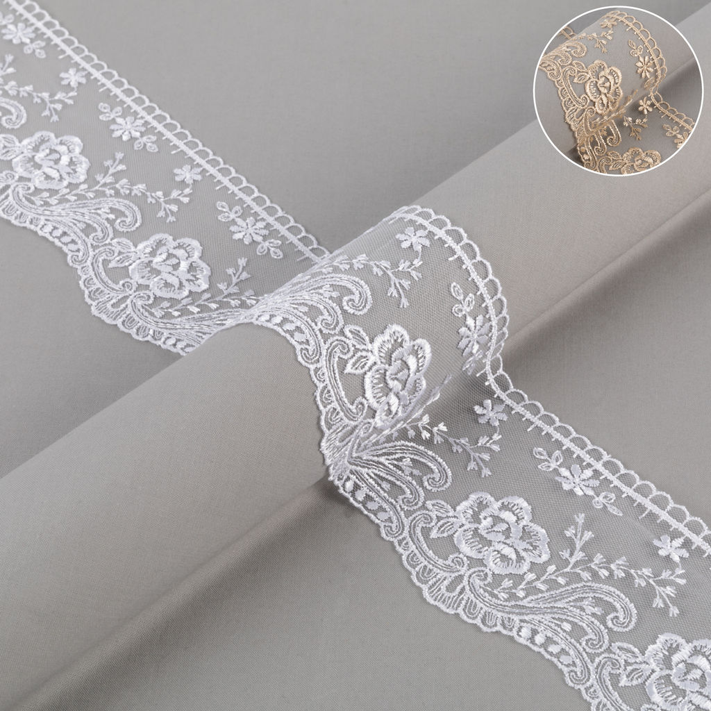 Кружево Gamma сетка 90 мм GKM-9001 в пакете 8.8 м 0.2 Турция