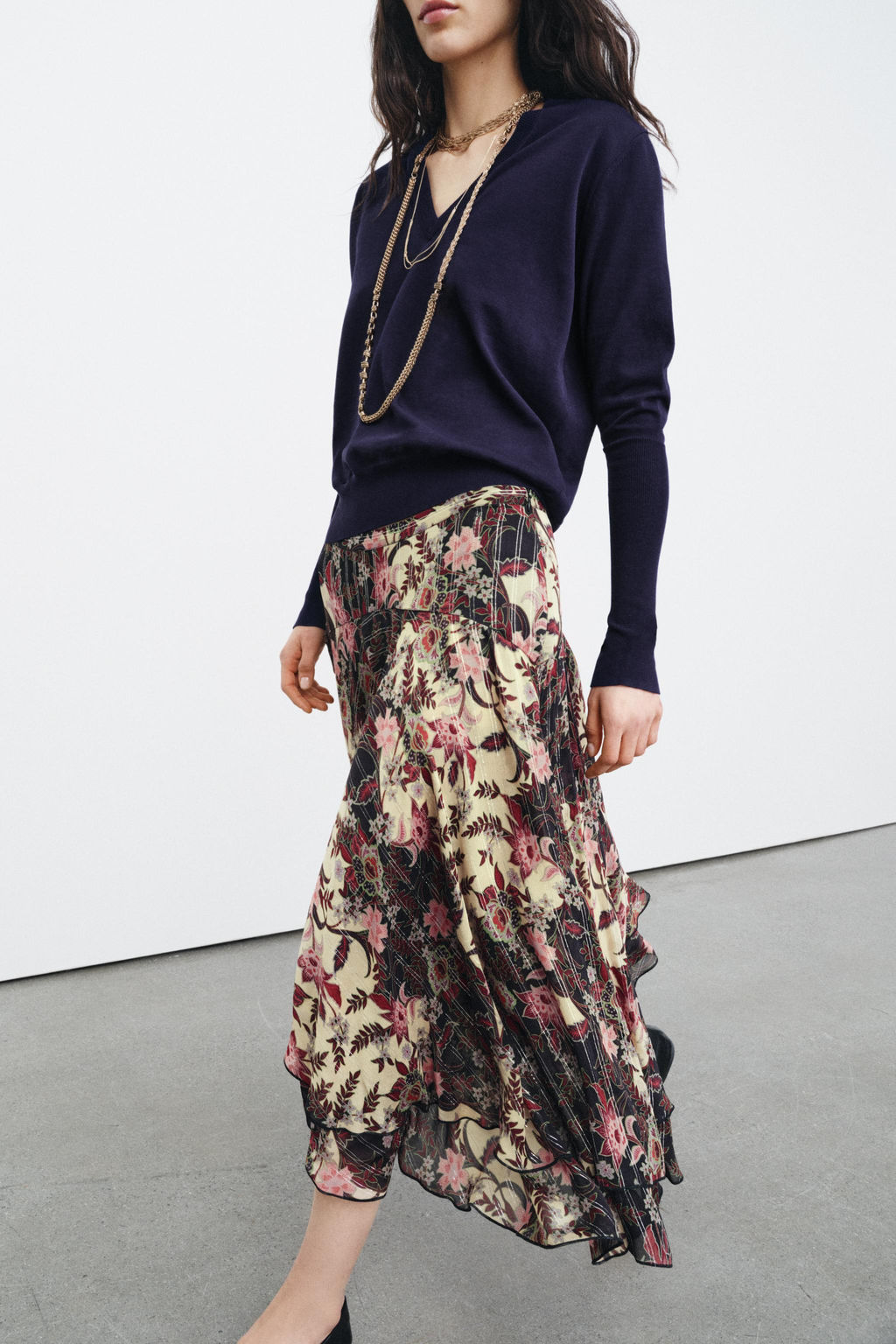 ZW COLLECTION FLORAL PRINT SKIRT - Zara фото 2