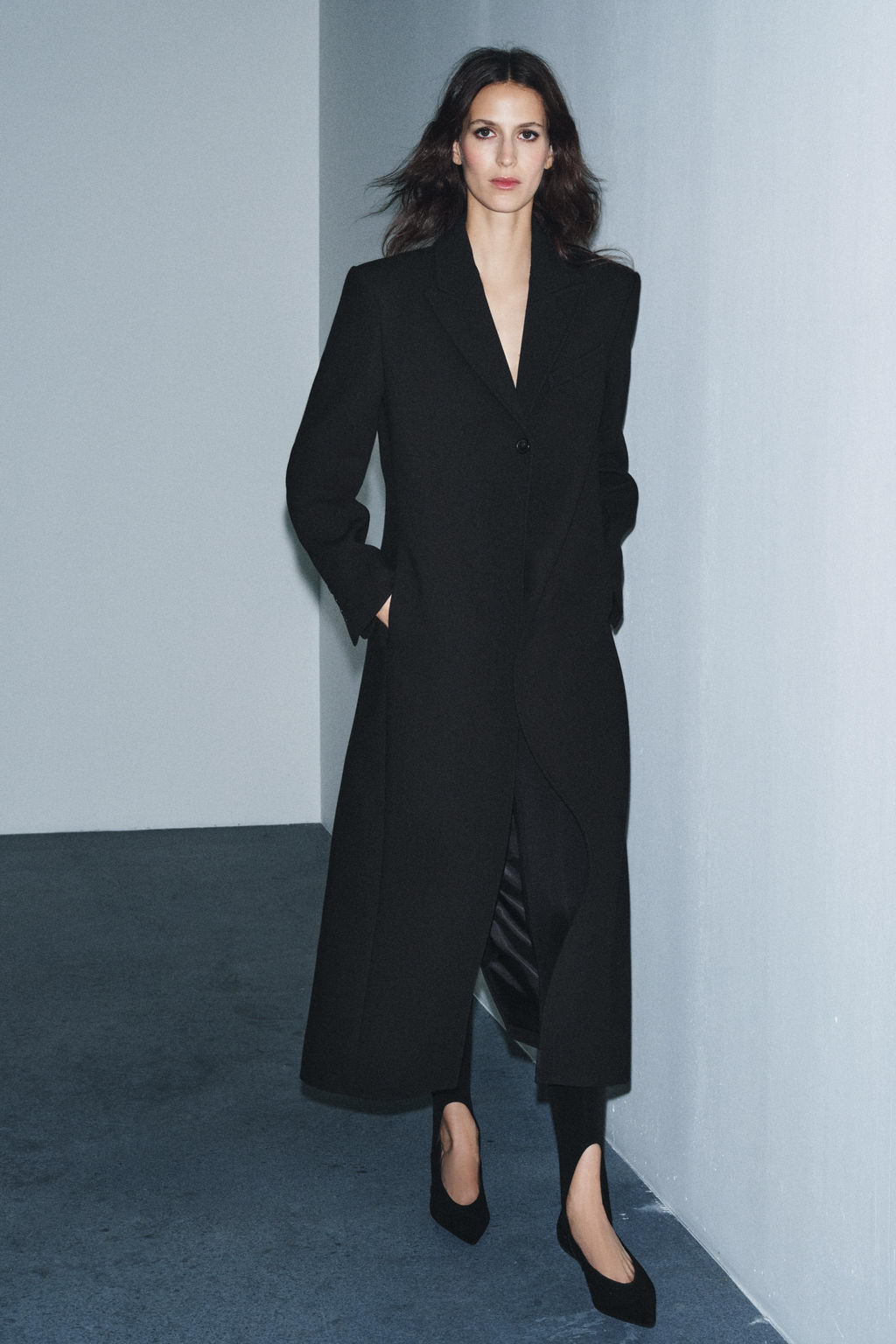 ZW COLLECTION FITTED BUTTON COAT - Zara фото 10