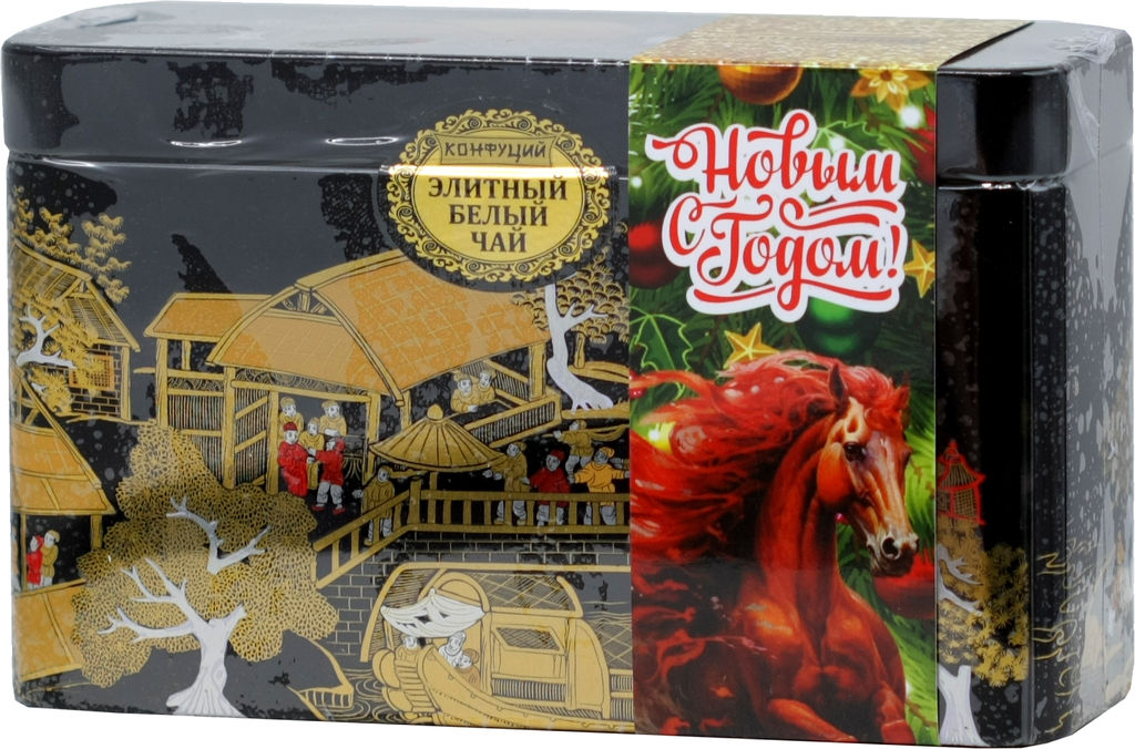 Конфуций. Новый год. Китайская коллекция. Элитный белый чай 75 гр. жест.банка
