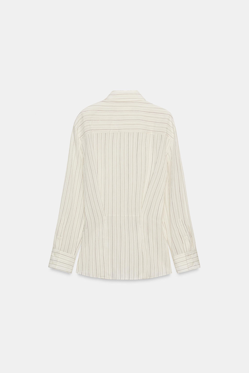 STRIPED PLEATED SHIRT ZW COLLECTION LIMITED EDITION - Zara фото 4