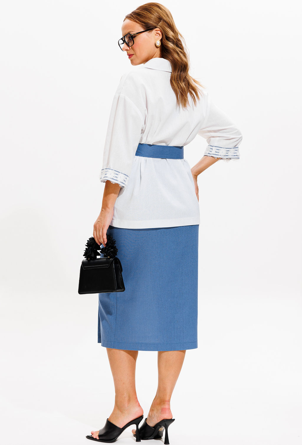 Комплект Anastasia 1083 бело-голубой