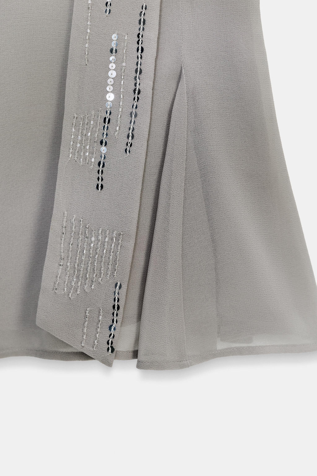 ASYMMETRIC SEQUINNED GEORGETTE TOP - Zara фото 5