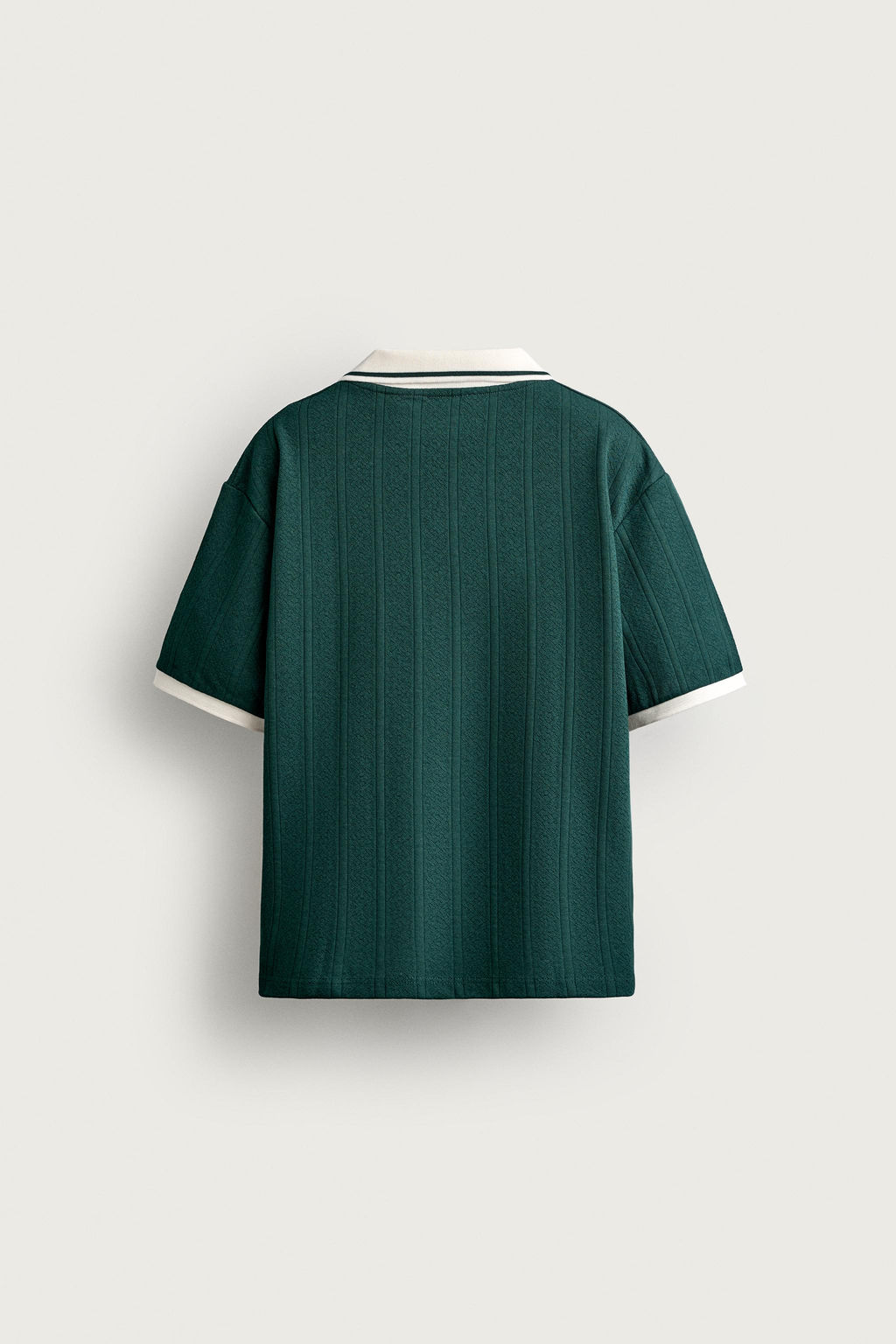 POLO RELAXED FIT  ESTRUCTURA TEXTO BORDADO / Botella - Zara фото 7