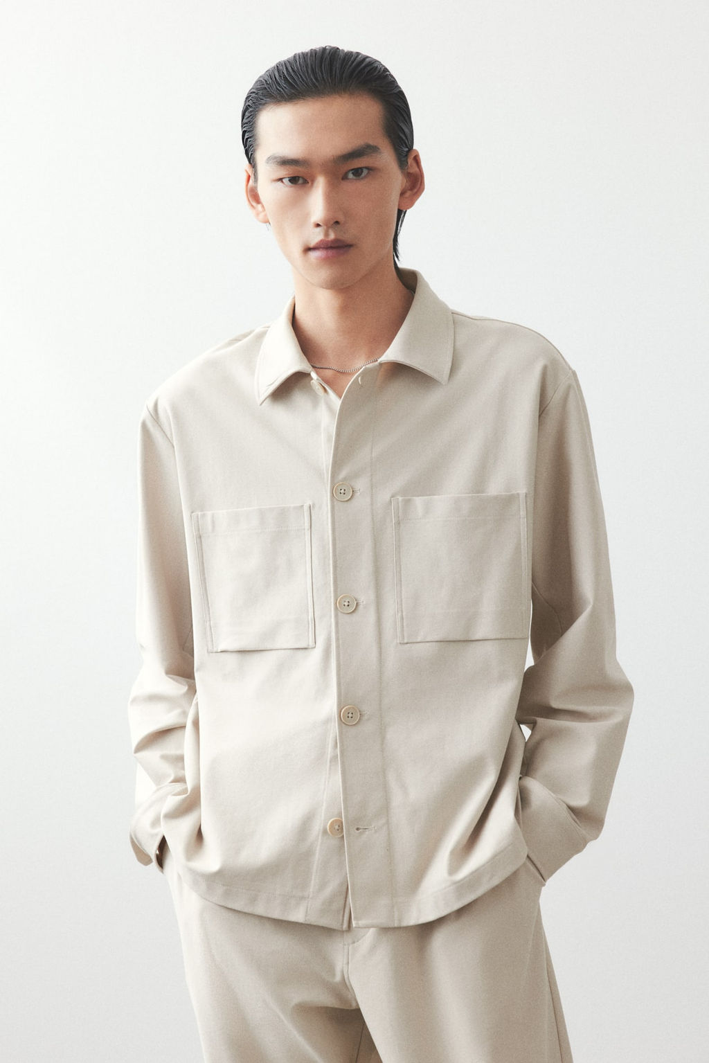 Sobrecamisa de sarga Regular Fit
