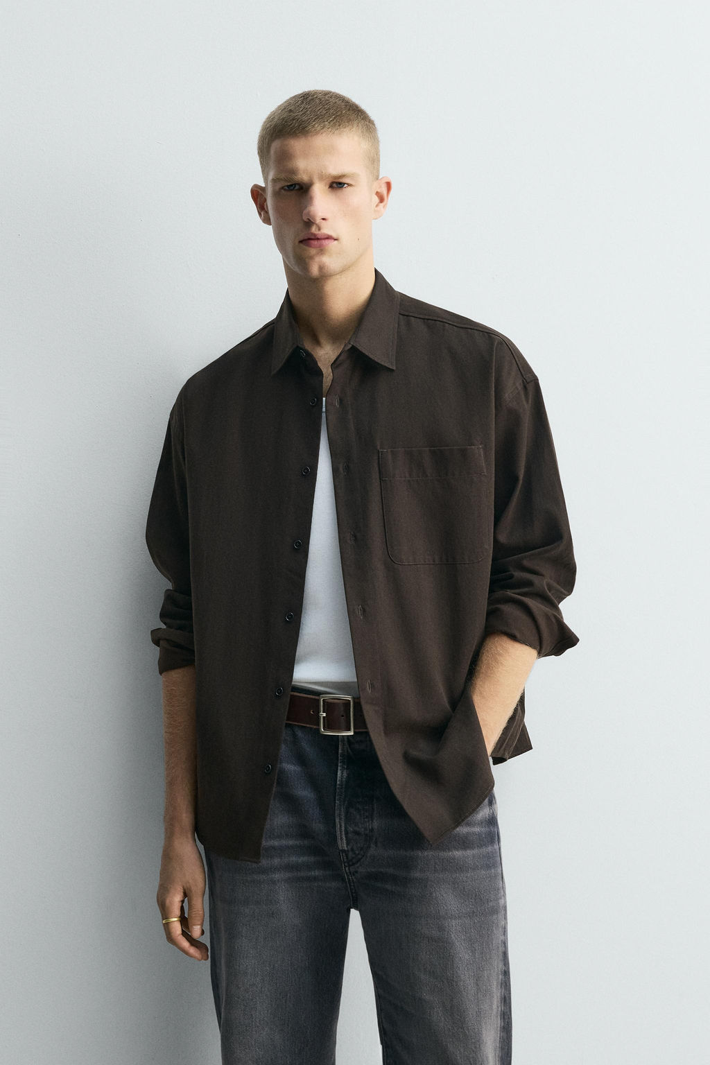 LIMITED EDITION FLOWING RELAXED FIT SHIRT - Zara фото 2