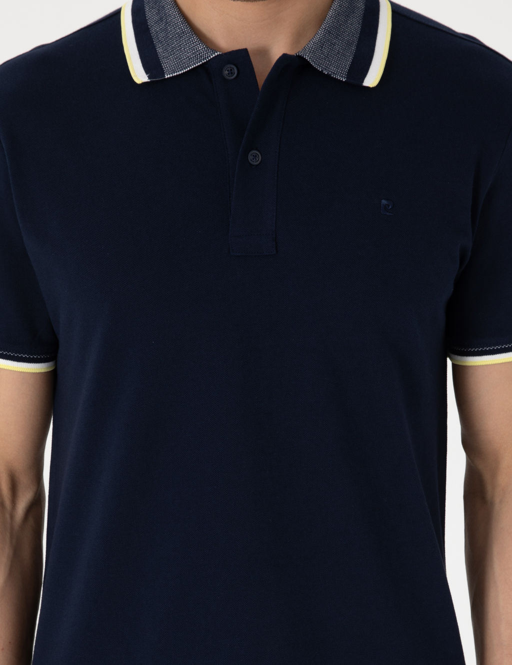 Lacivert Slim Fit Polo Yaka Ti__rt
