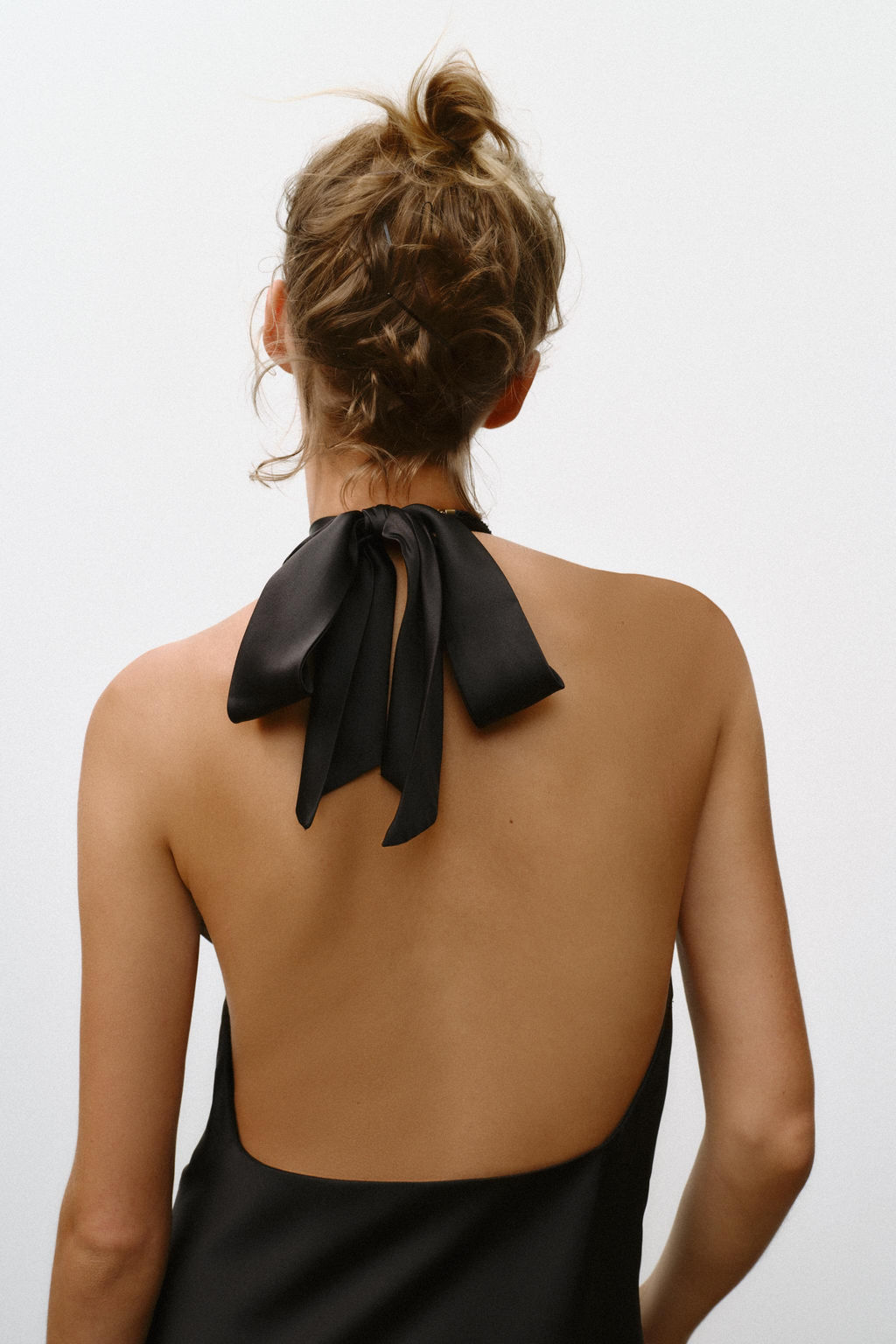 OPEN BACK SATIN MIDI DRESS - Zara фото 16