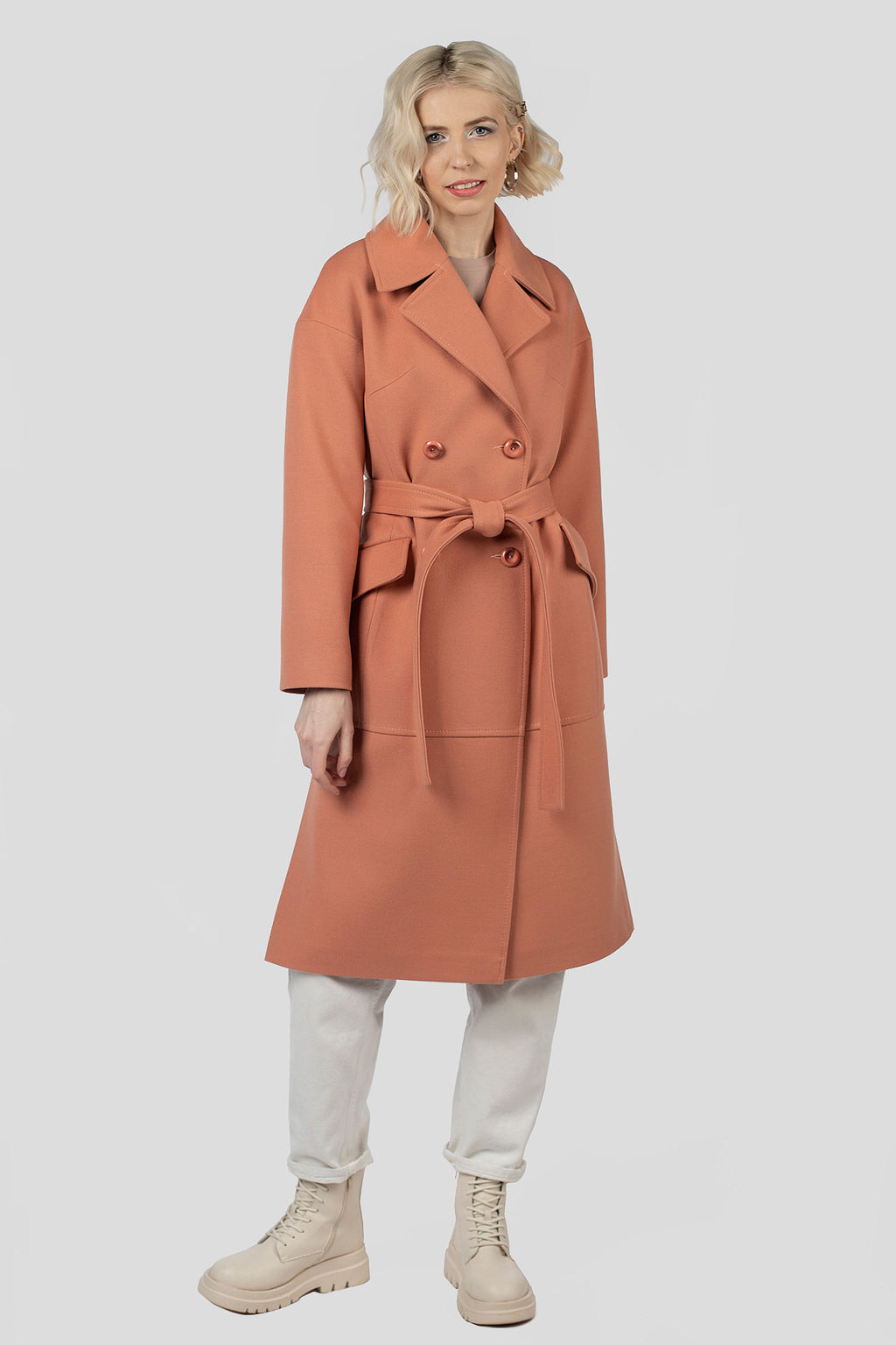 Пальто женское демисезонное (пояс) - El podio фото 4