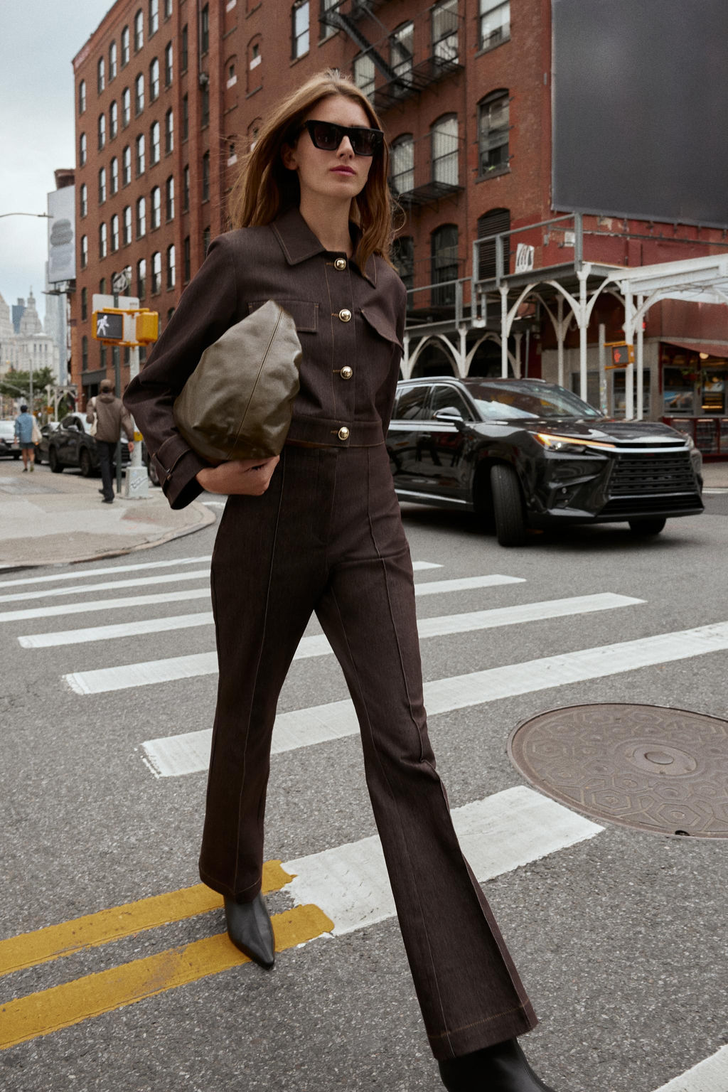 CONTRAST STITCHING SHORT JACKET