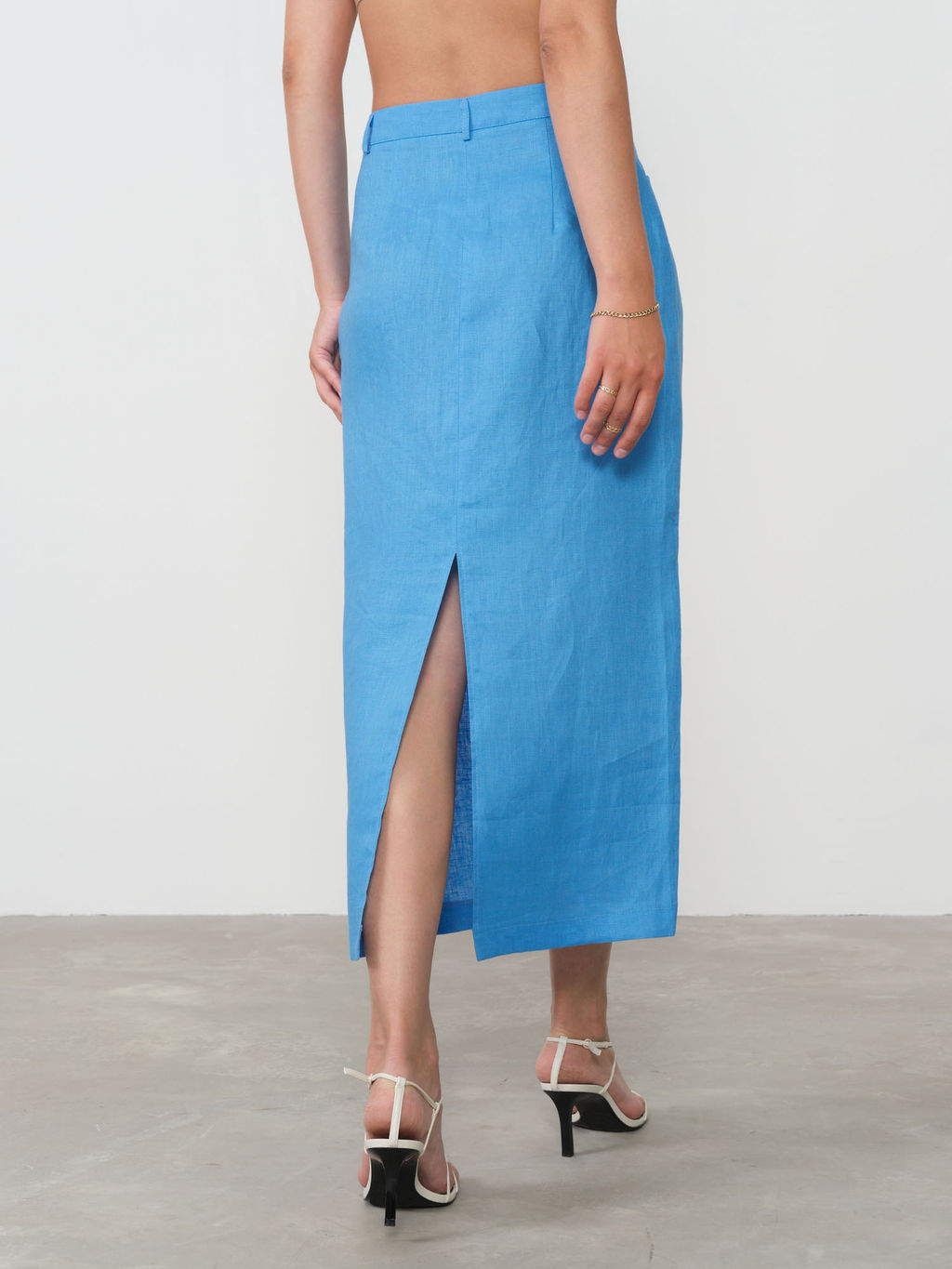 Юбка льняная 801281 аквамарин