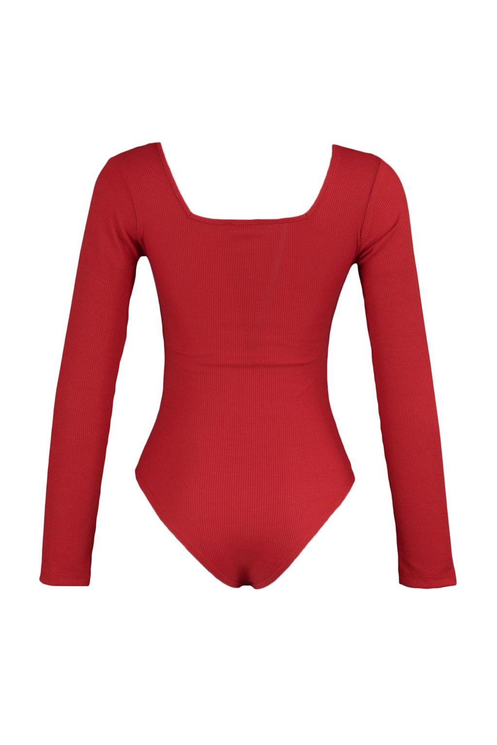 TRENDYOLMILLA Siyah Kare Yaka Uzun Kollu Fitilli Esnek C?tc?tl? Orme Body TWOAW21BD0022  фото 8