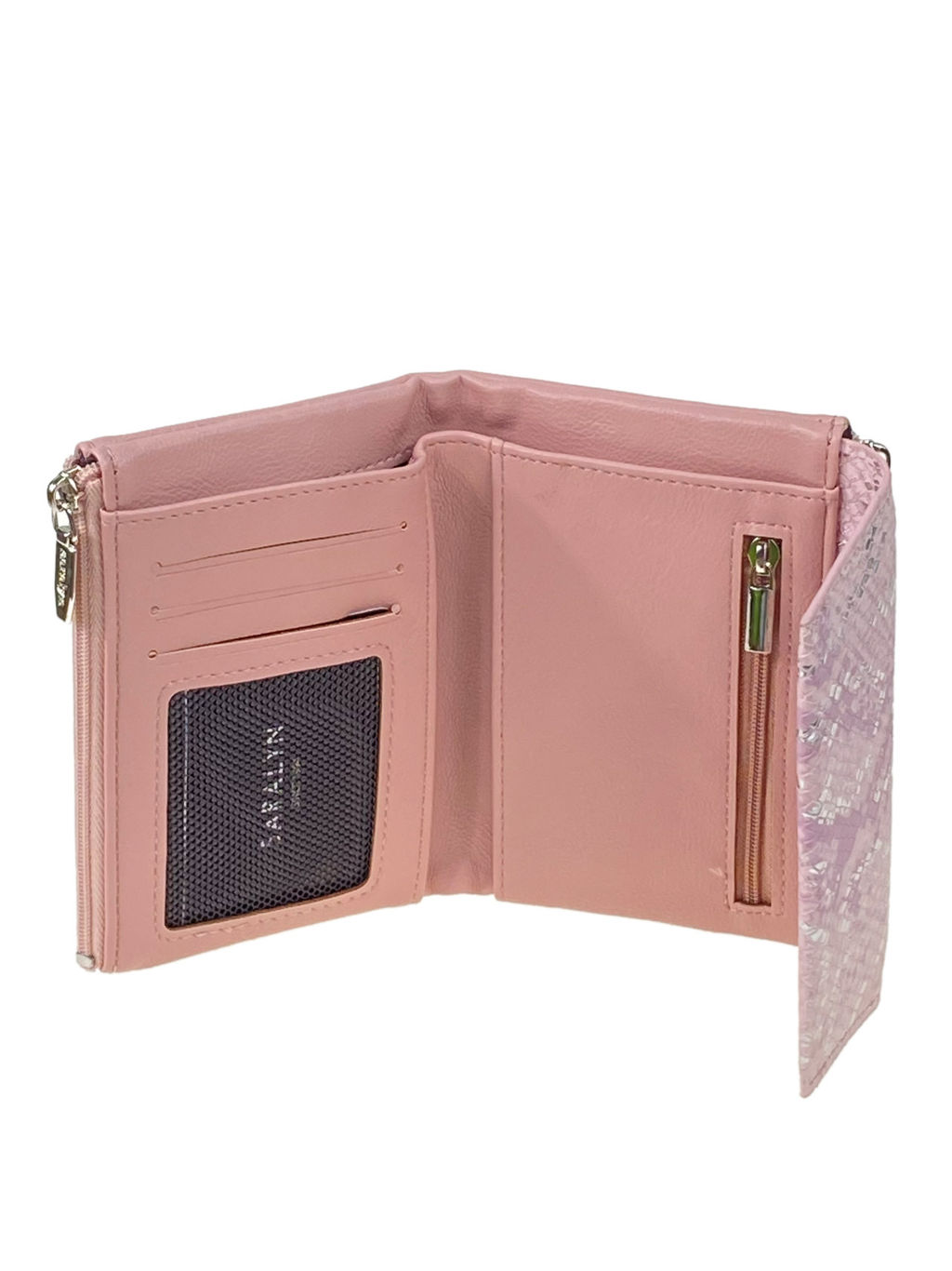 Женский кошелек с фермуаром из натуральной кожи, мультицвет - Greta фото 38