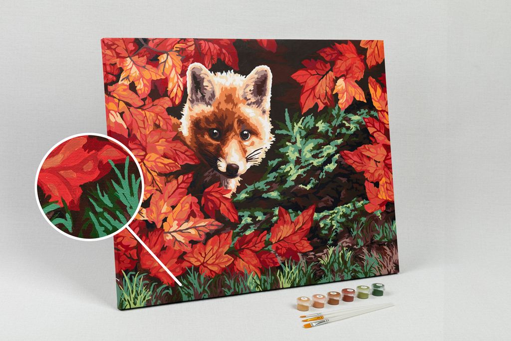 ФРЕЯ PNB-1 №50 Набор для раскрашивания по номерам (на холсте) 40 х 50 см Хитрый лисёнок фото 7