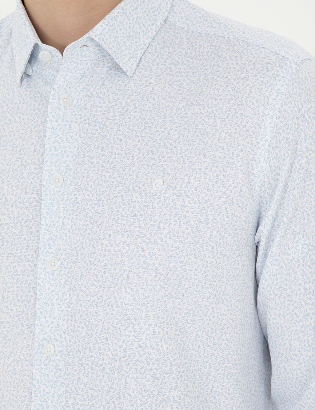 A__k Mavi Slim Fit Uzun Kollu G_mlek - Pierre cardin фото 7