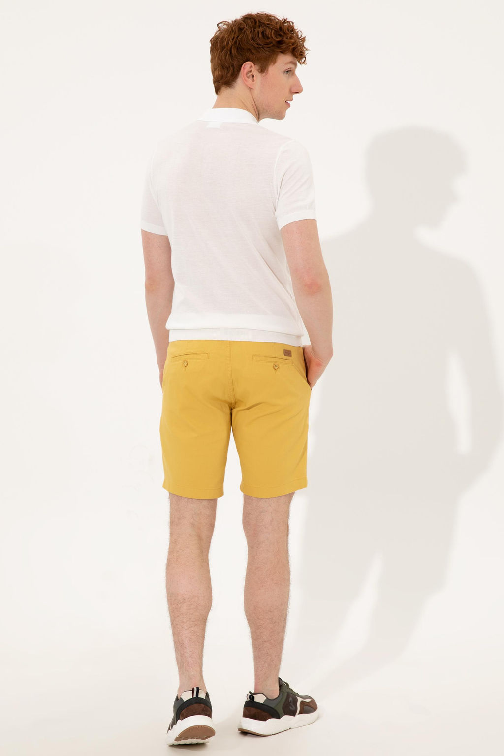Мужские шафрановые бермуды капри - U.s. polo assn фото 4
