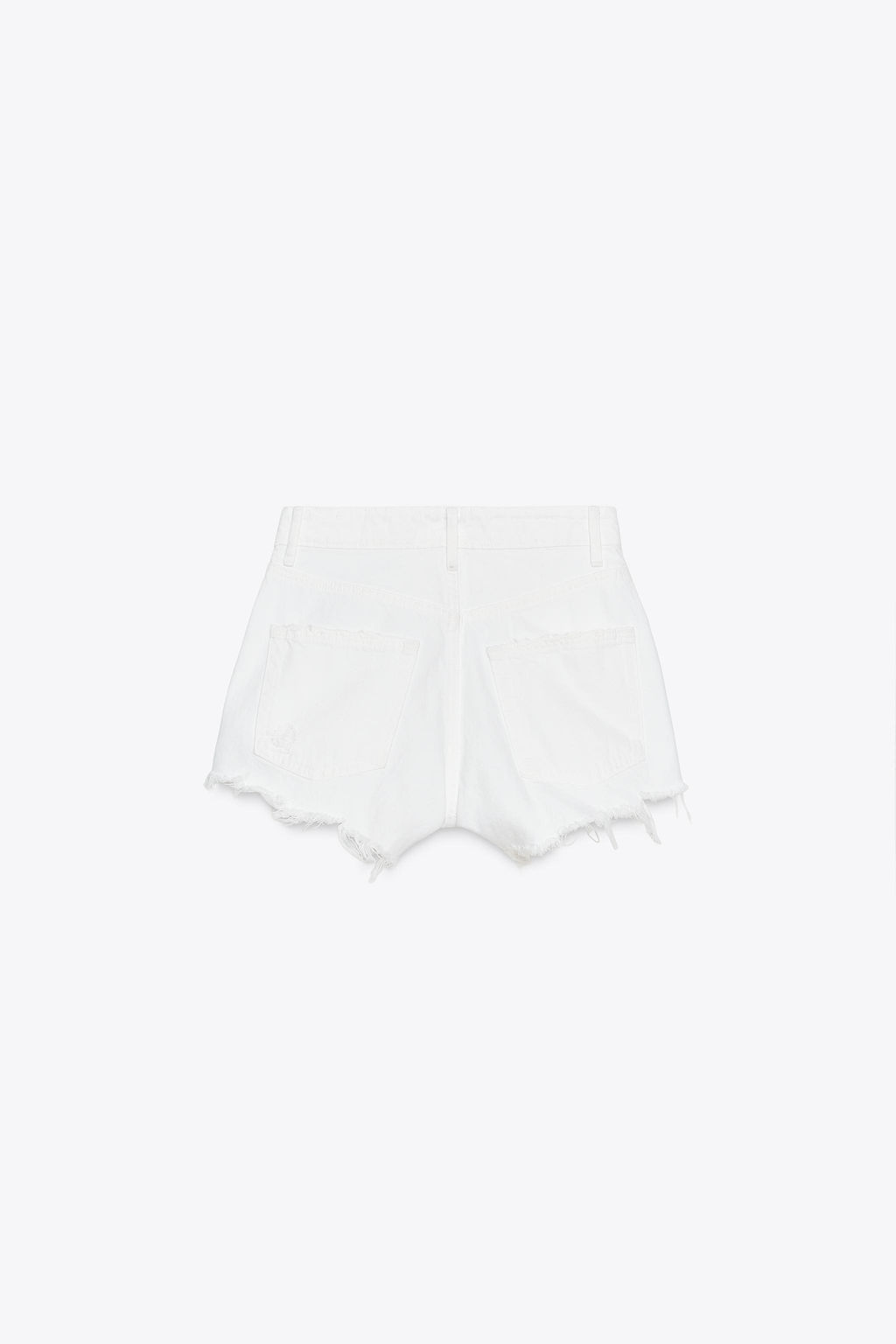 HIGH-WAIST CURVED DENIM SHORTS - Zara фото 7