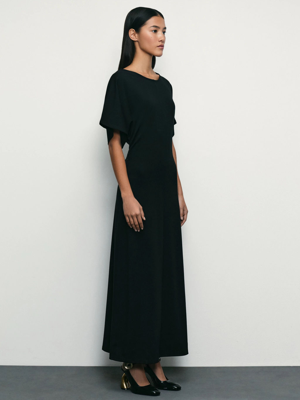 Платье из вискозы со сборками на талии / Zarina  фото 3